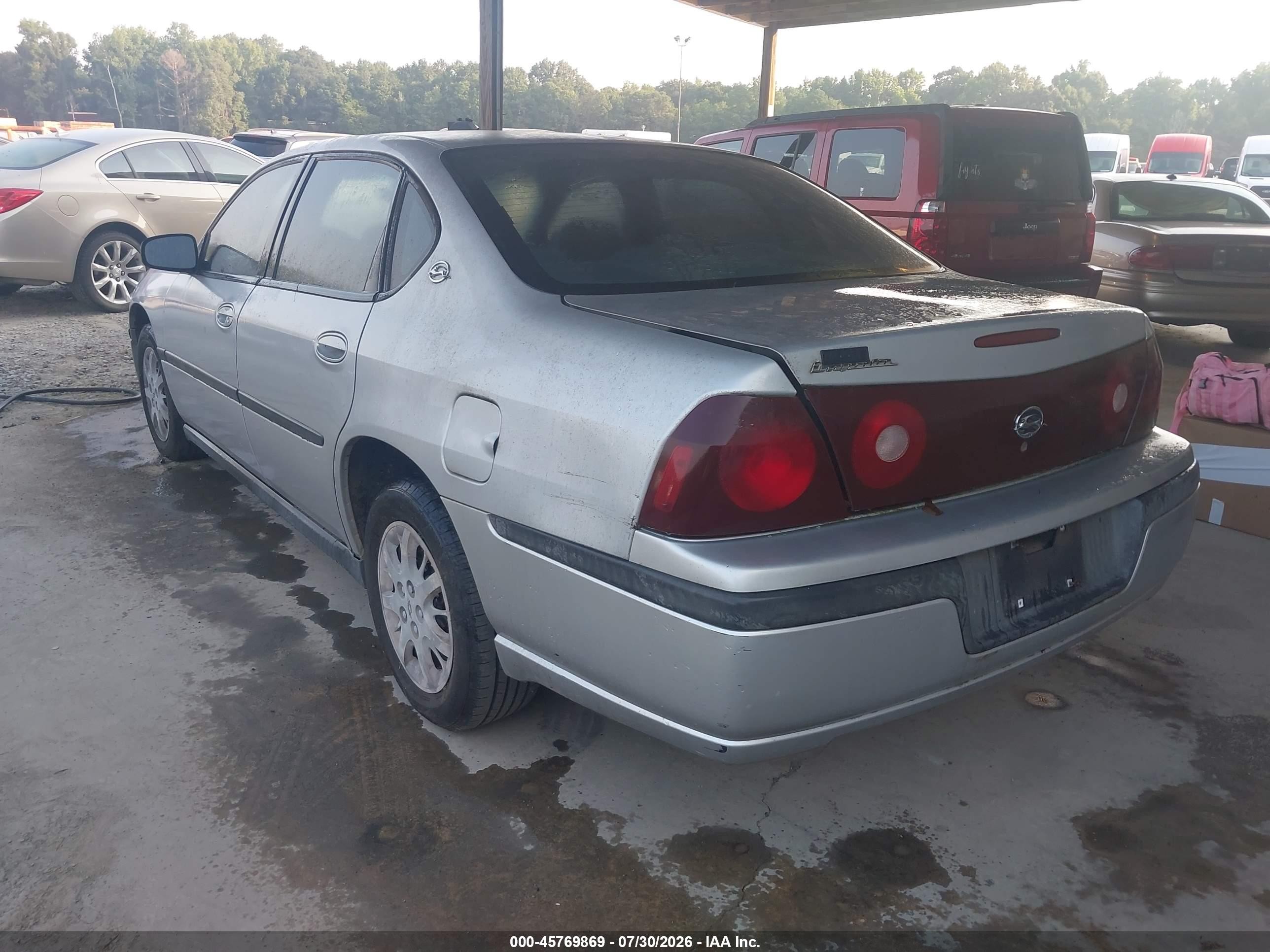 2003 Chevrolet Impala   Серебряный vin: 2G1WF52E539104596
