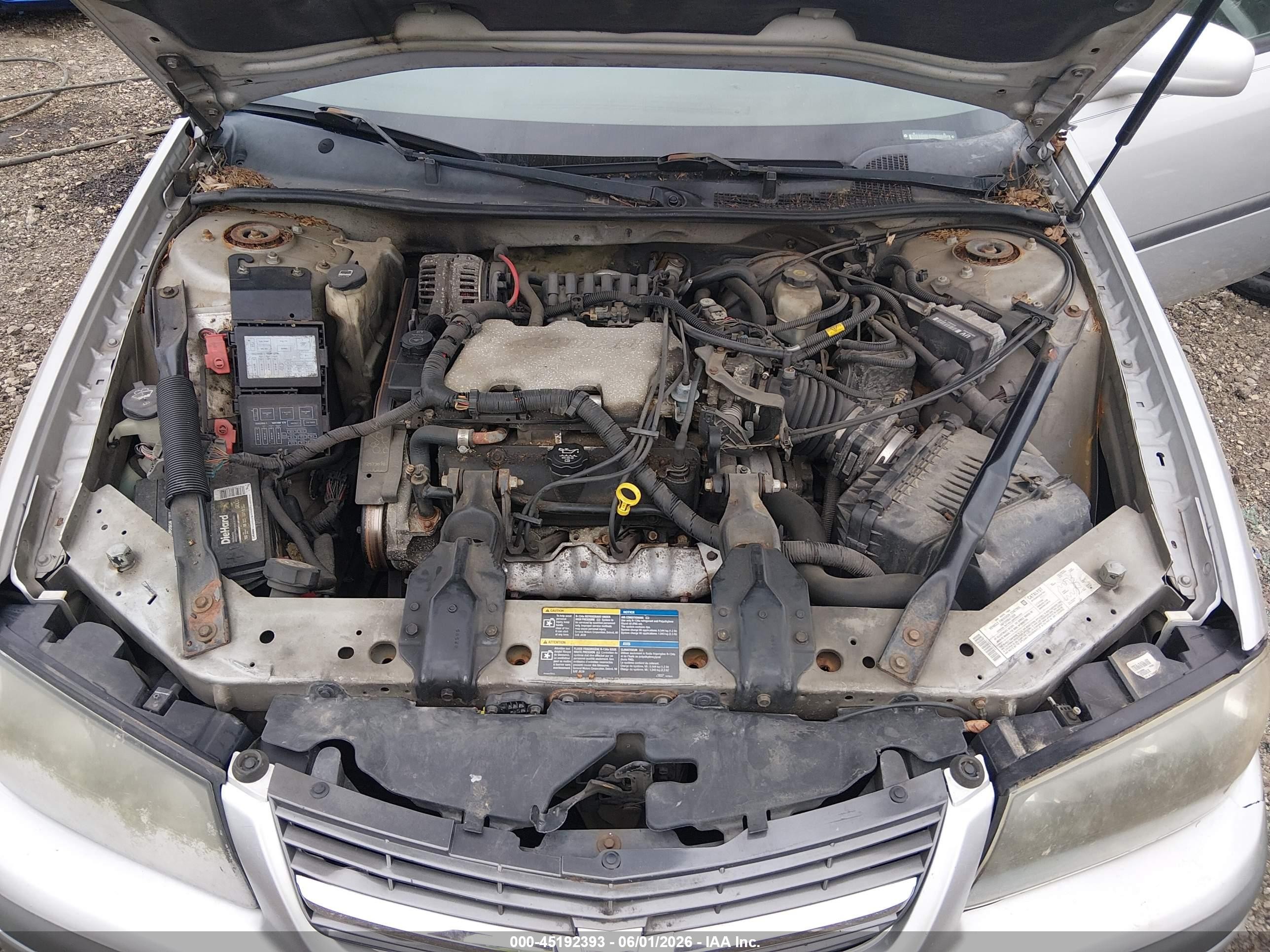2005 Chevrolet Impala   Silver vin: 2G1WF52E559310097
