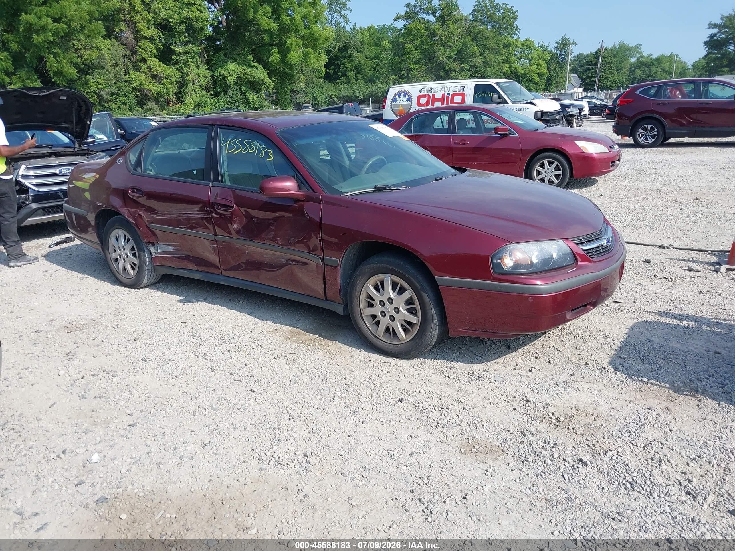 2001 Chevrolet Impala   Burgundy vin: 2G1WF52E619364552
