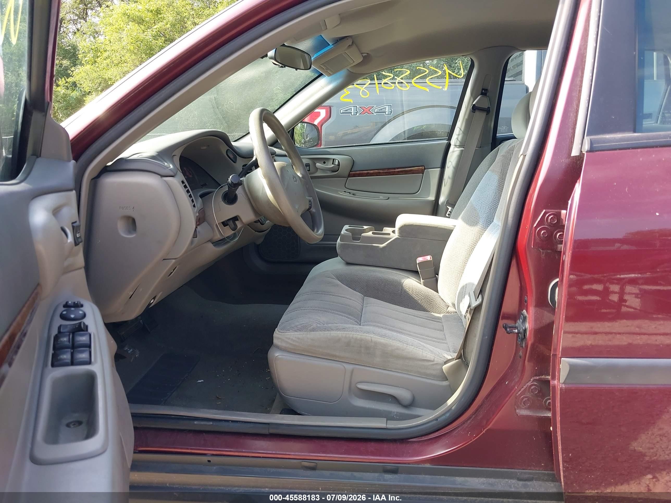 2001 Chevrolet Impala   Burgundy vin: 2G1WF52E619364552