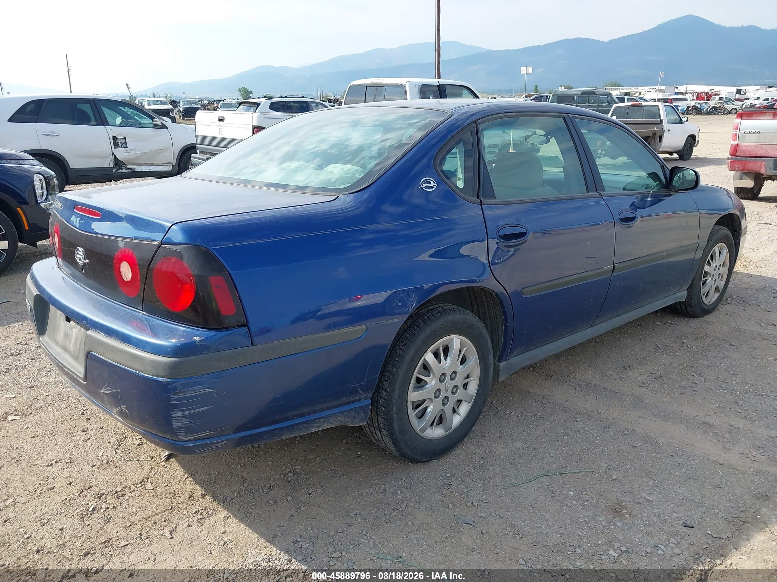 2005 Chevrolet Impala   Синий vin: 2G1WF52E659296808