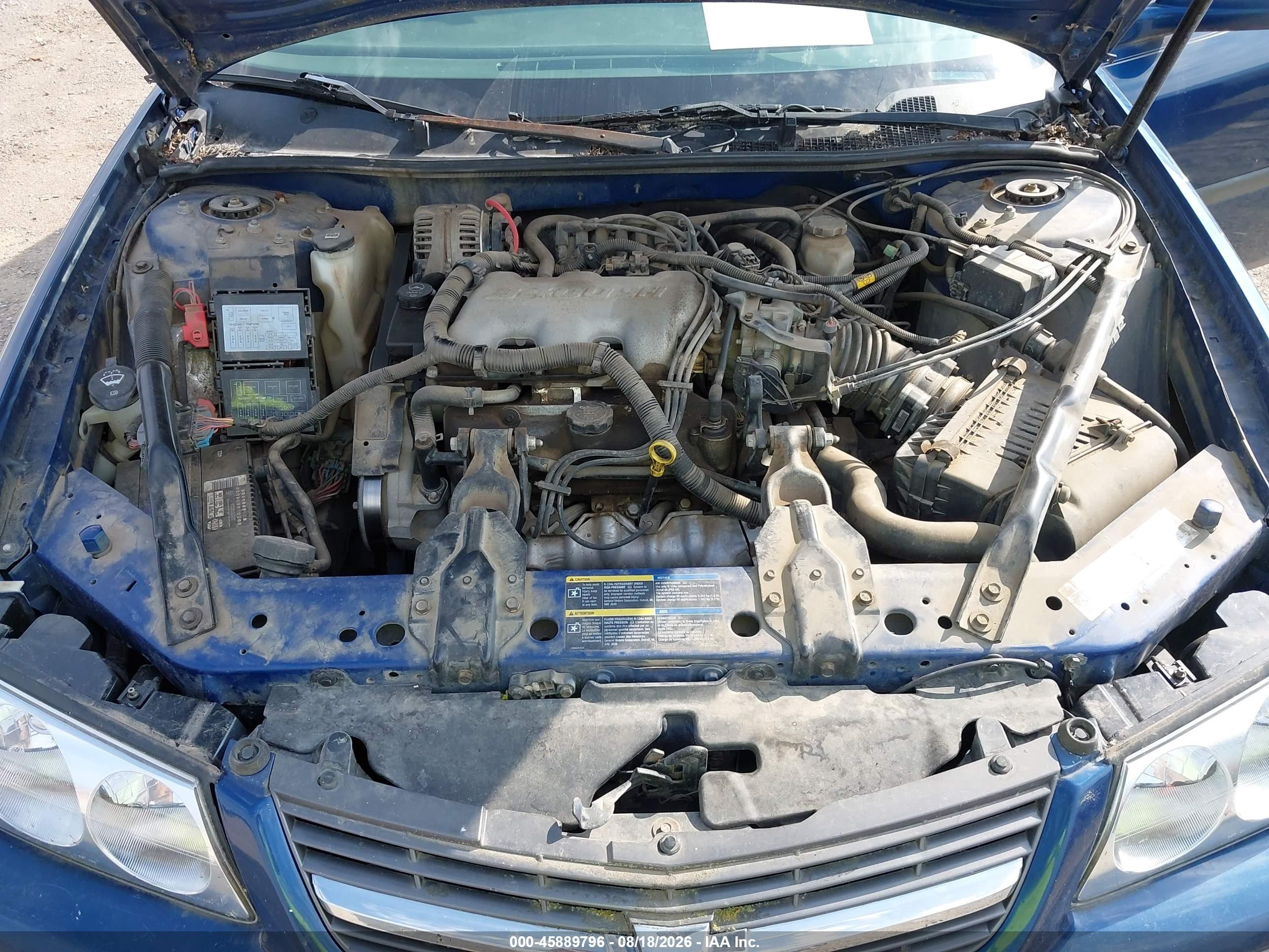 2005 Chevrolet Impala   Синий vin: 2G1WF52E659296808