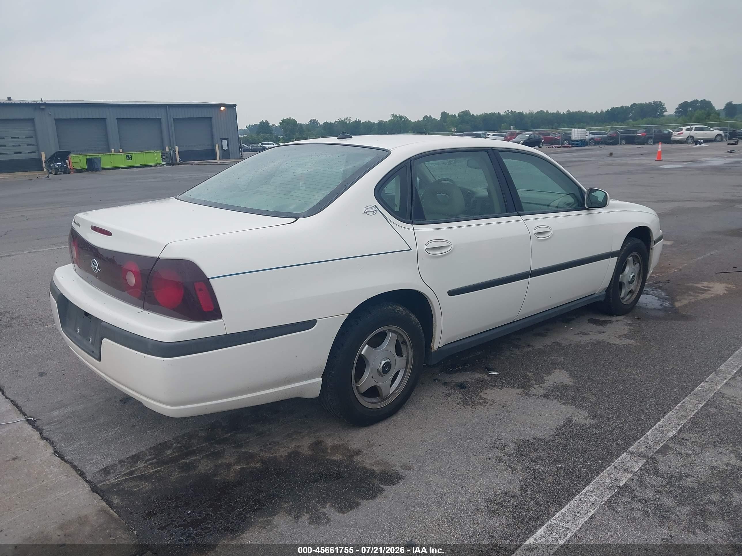 2003 Chevrolet Impala   White vin: 2G1WF52E739406360