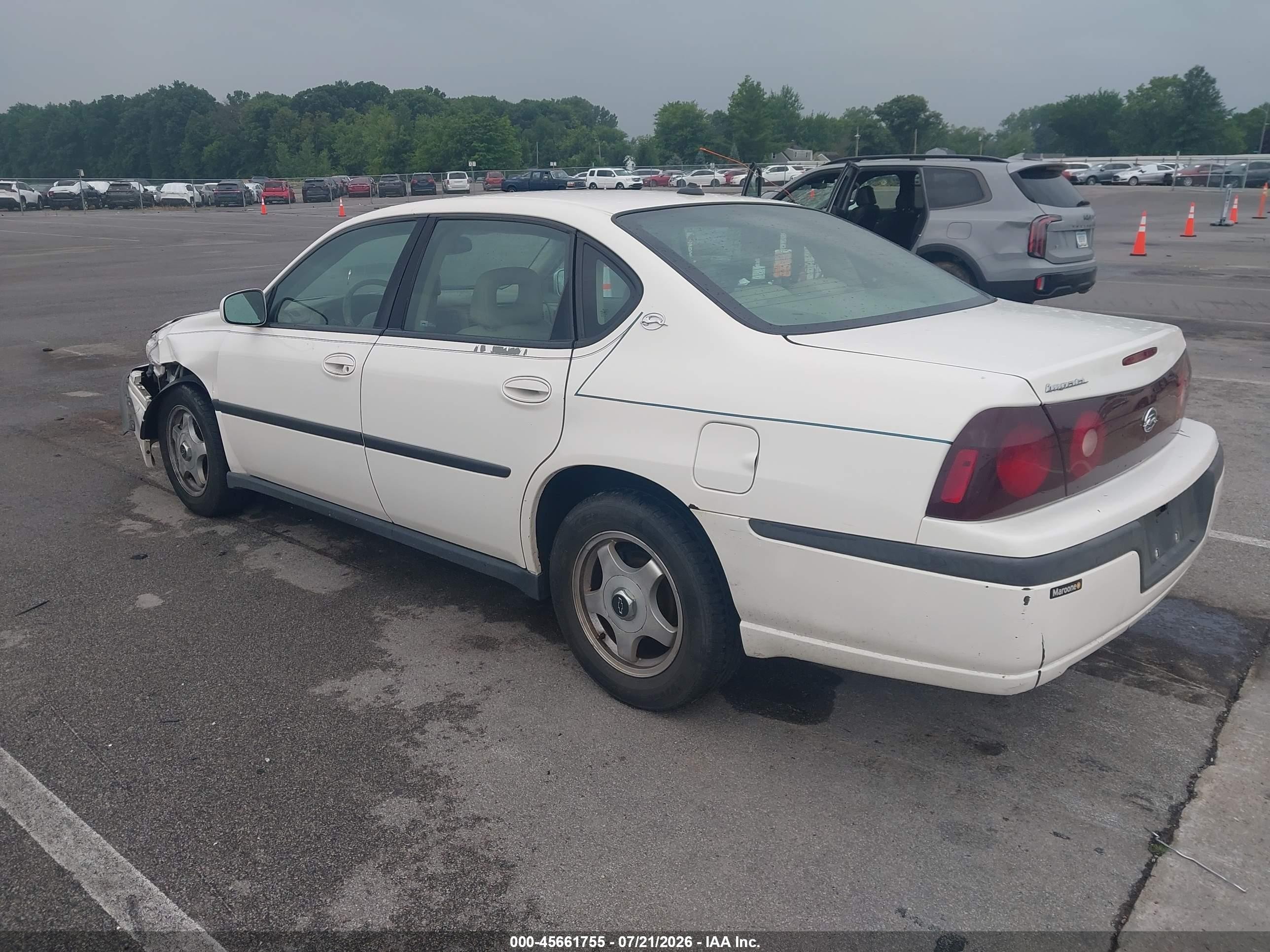 2003 Chevrolet Impala   White vin: 2G1WF52E739406360