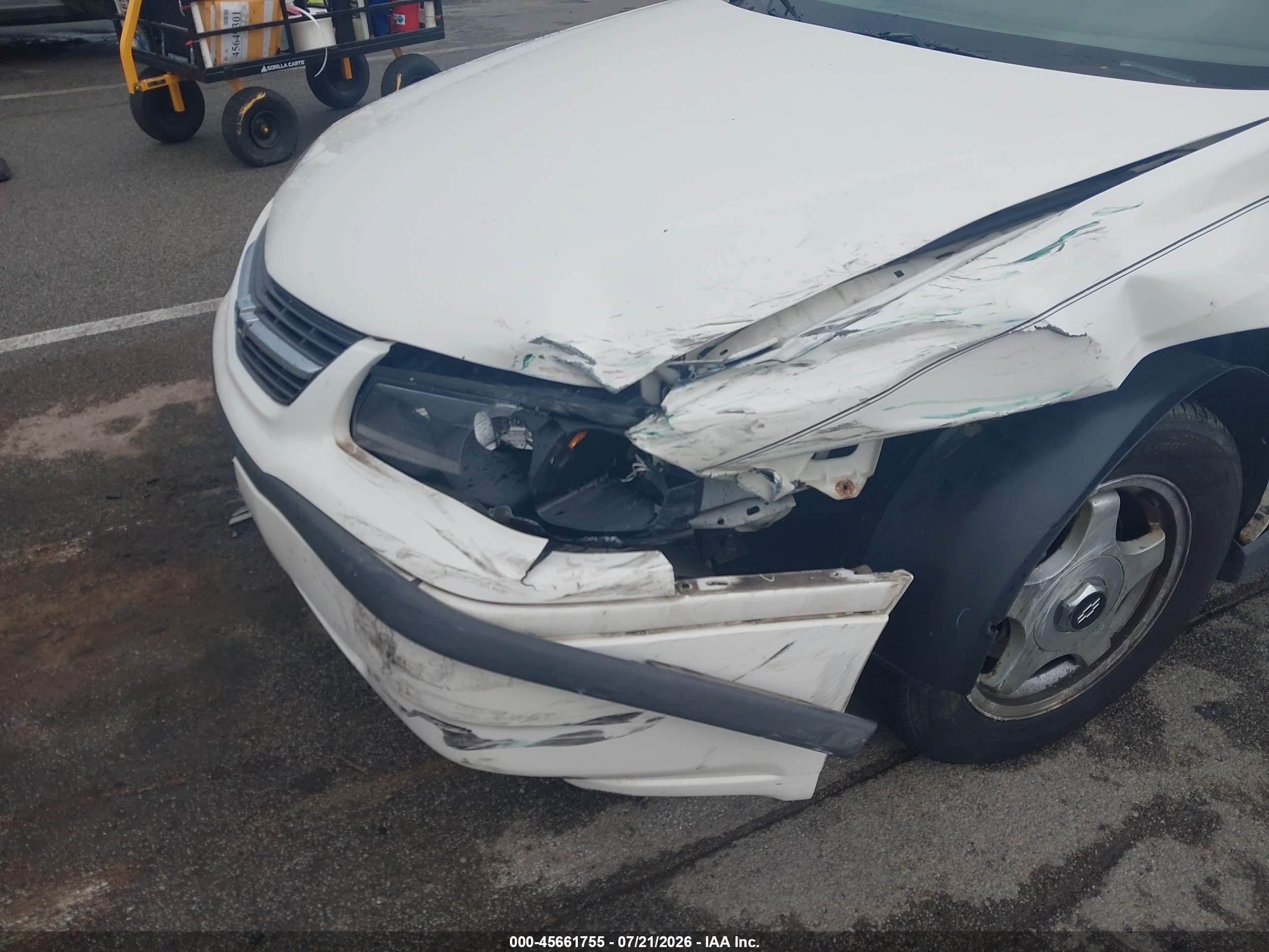 2003 Chevrolet Impala   White vin: 2G1WF52E739406360