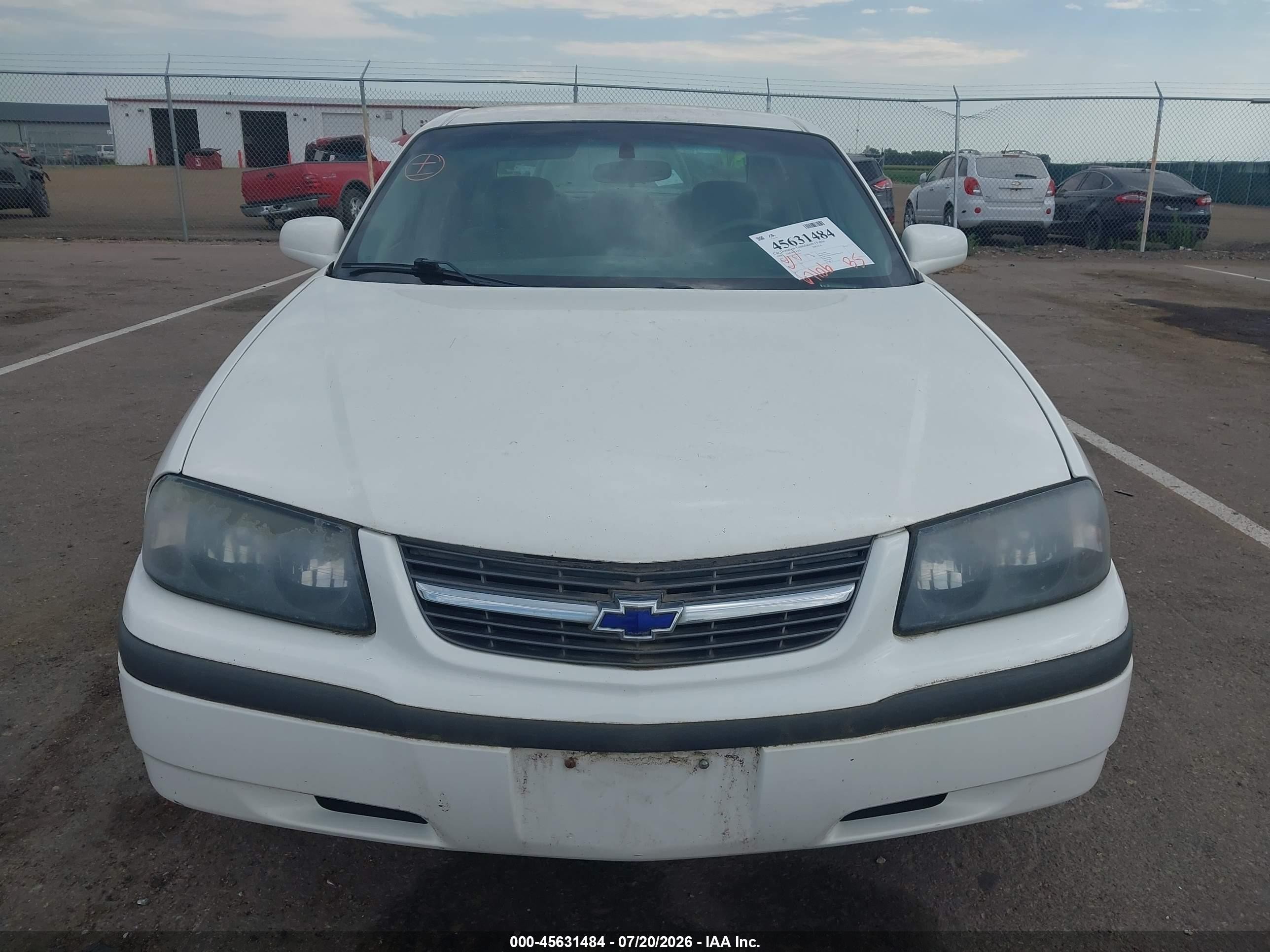 2004 Chevrolet Impala   White vin: 2G1WF52E749101619