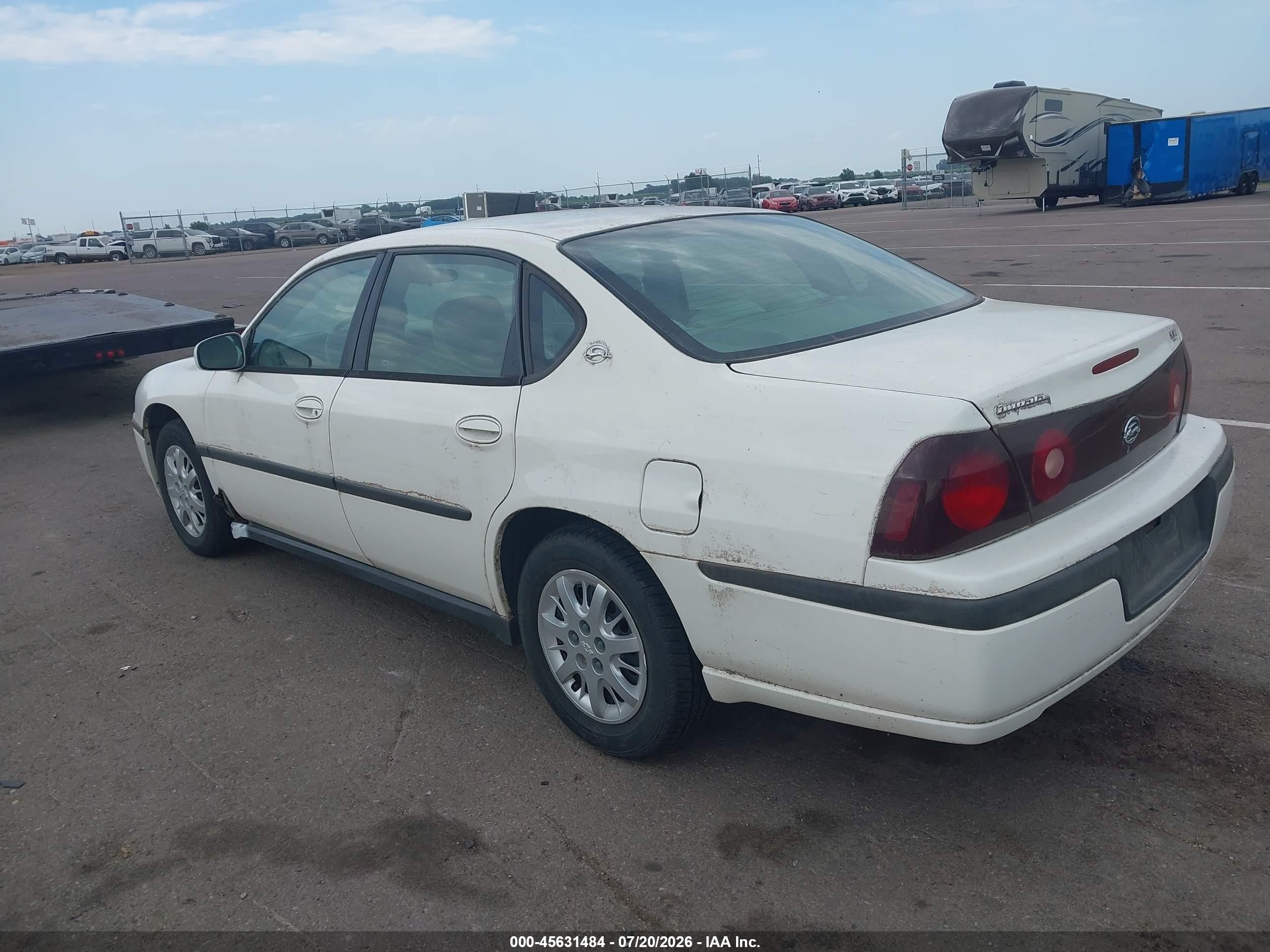 2004 Chevrolet Impala   White vin: 2G1WF52E749101619