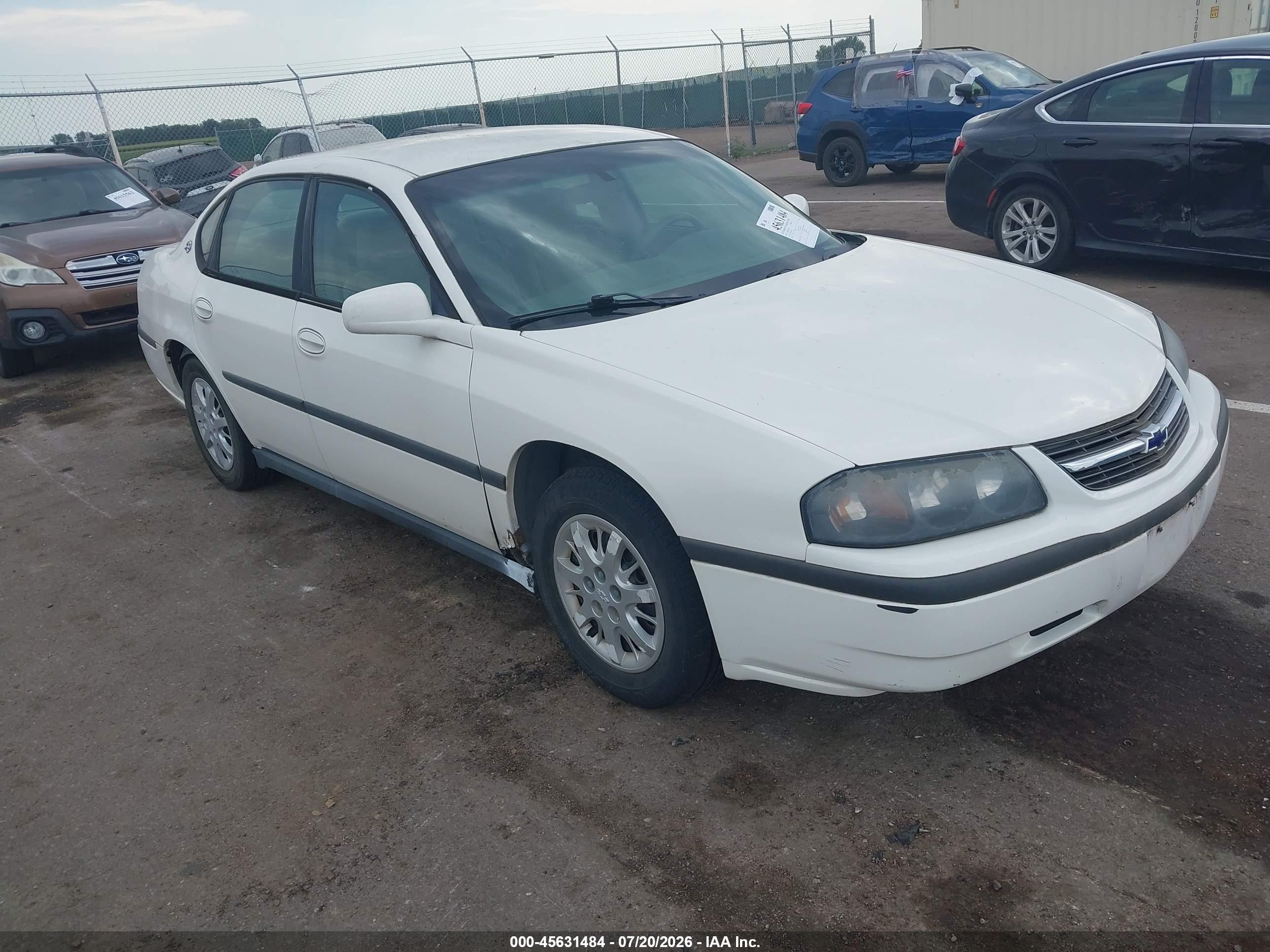 2004 Chevrolet Impala   White vin: 2G1WF52E749101619