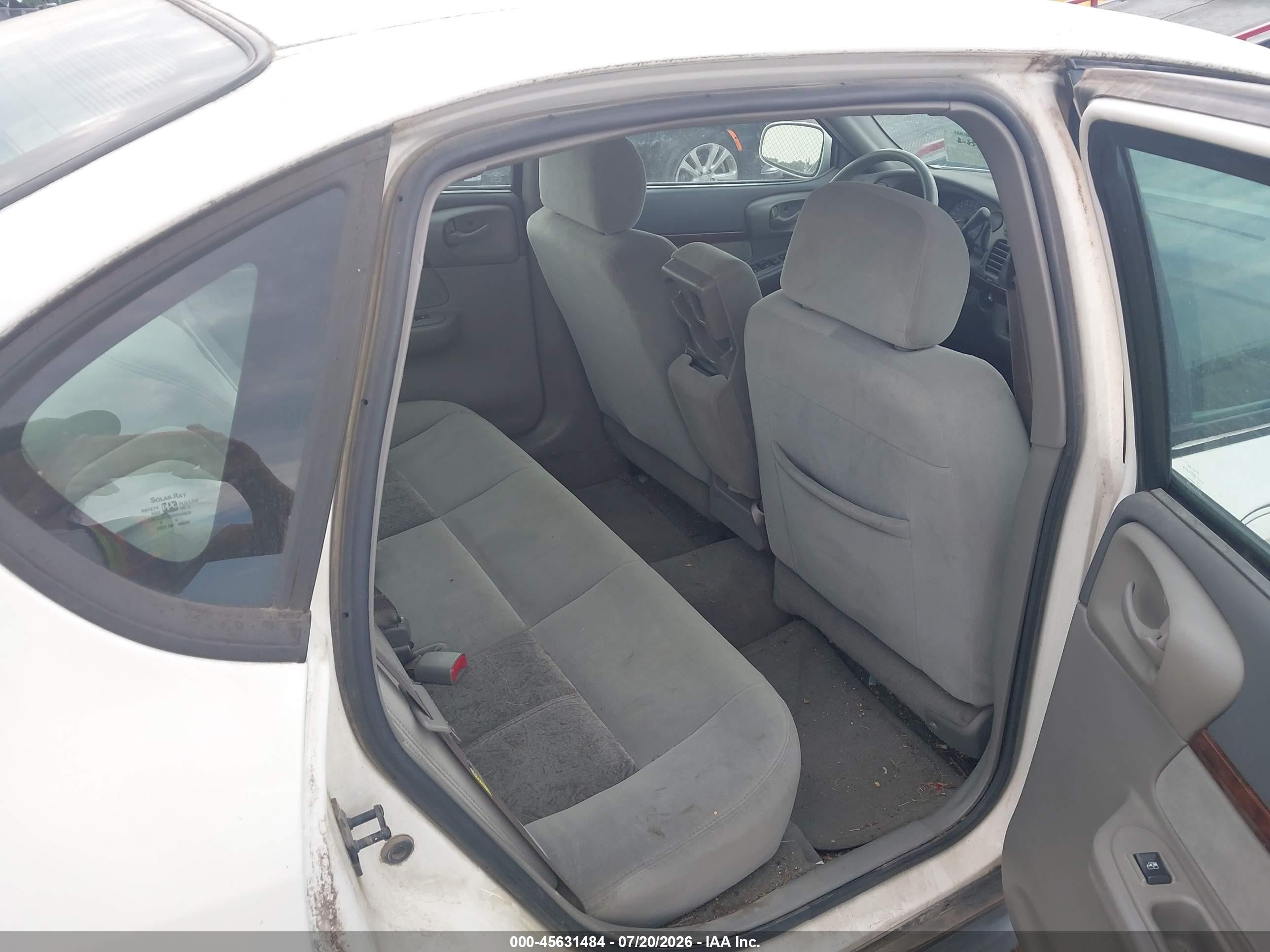 2004 Chevrolet Impala   White vin: 2G1WF52E749101619