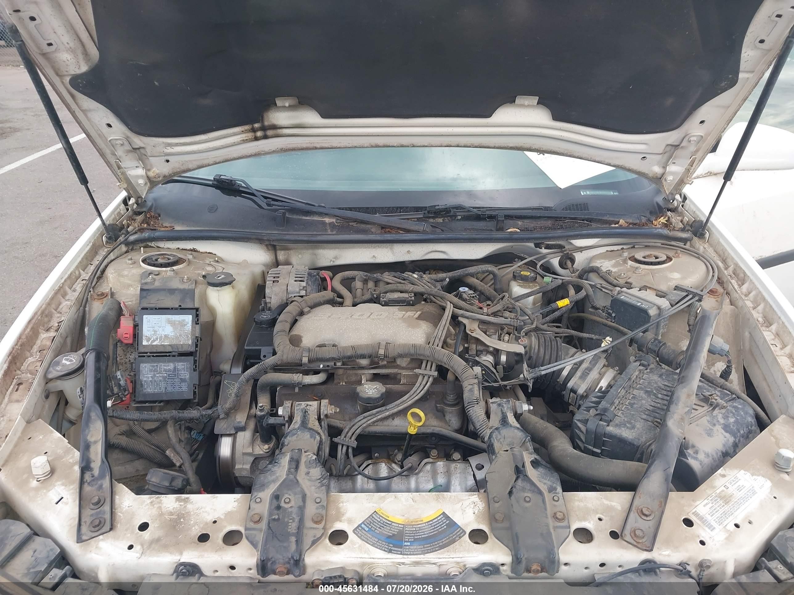 2004 Chevrolet Impala   White vin: 2G1WF52E749101619