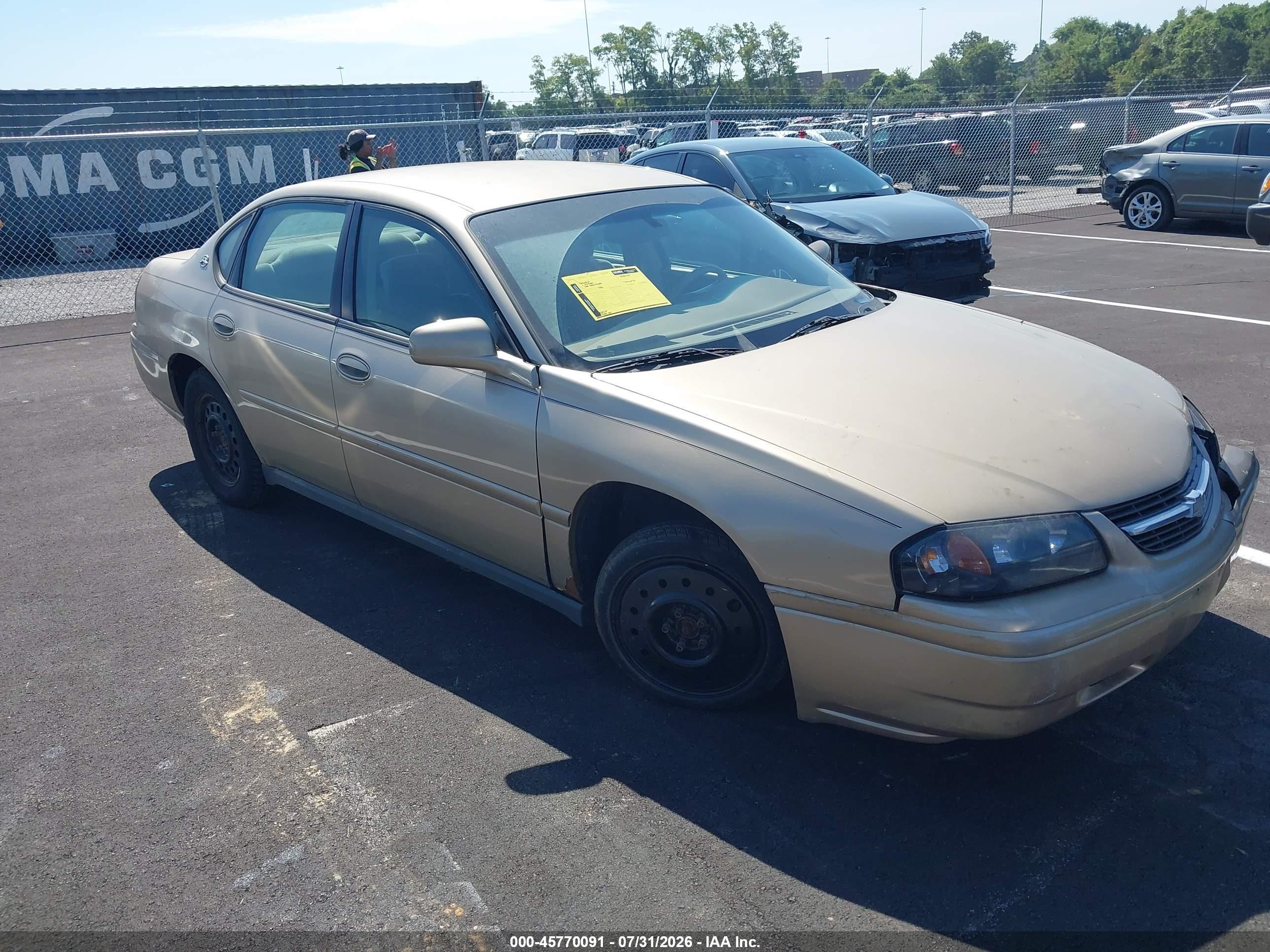 2005 Chevrolet Impala   Золотой vin: 2G1WF52E759107437