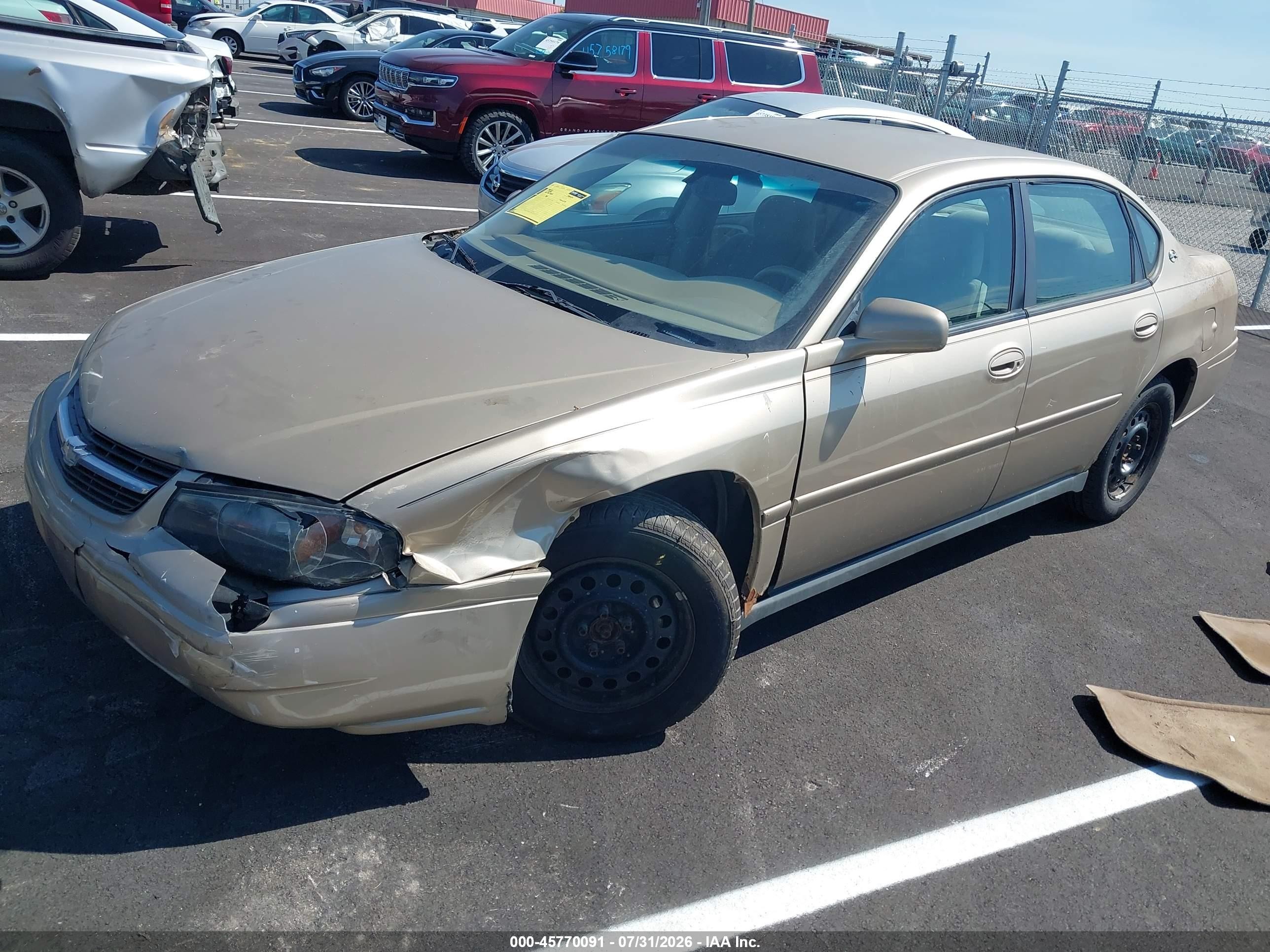 2005 Chevrolet Impala   Gold vin: 2G1WF52E759107437