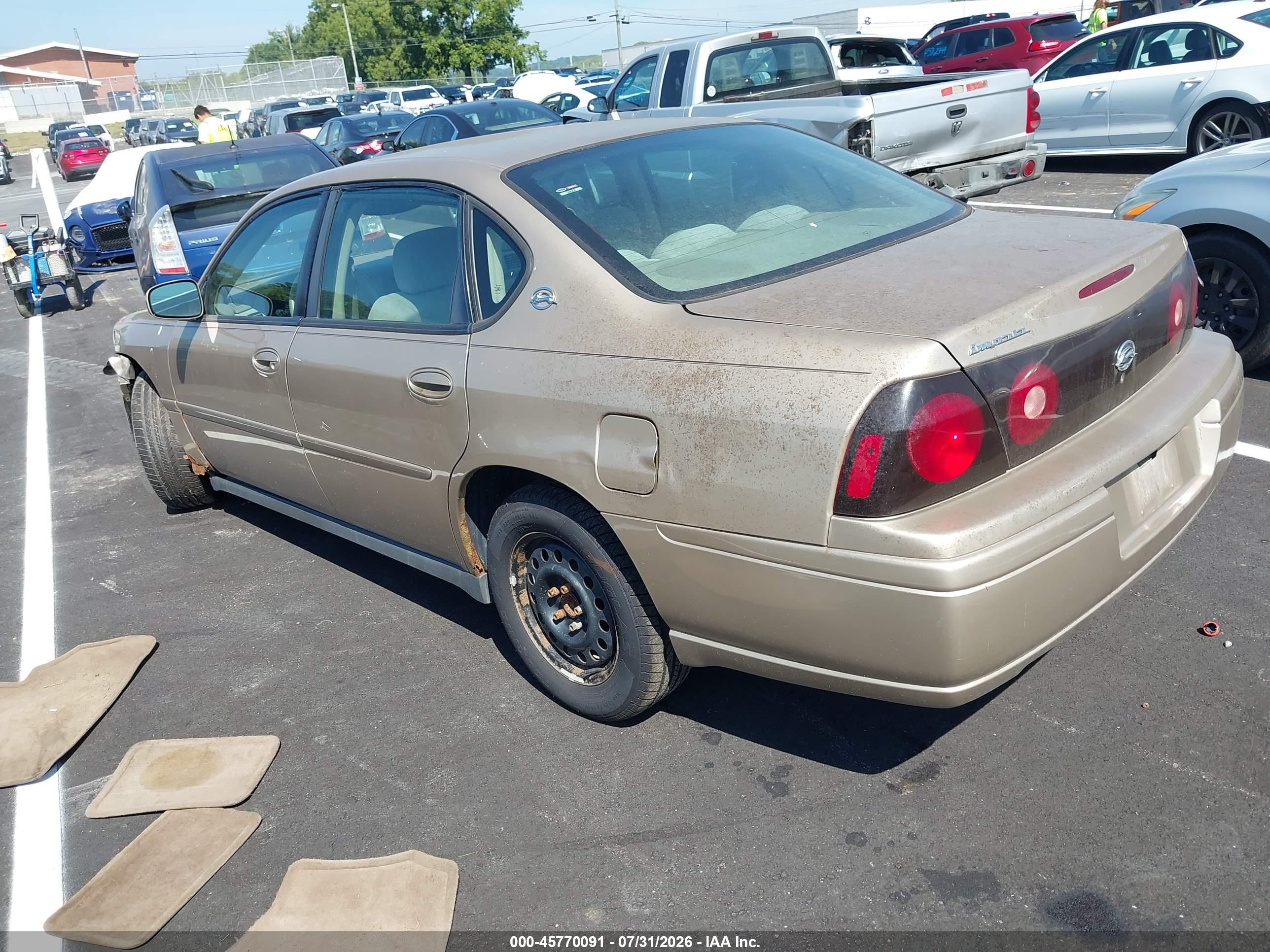 2005 Chevrolet Impala   Gold vin: 2G1WF52E759107437