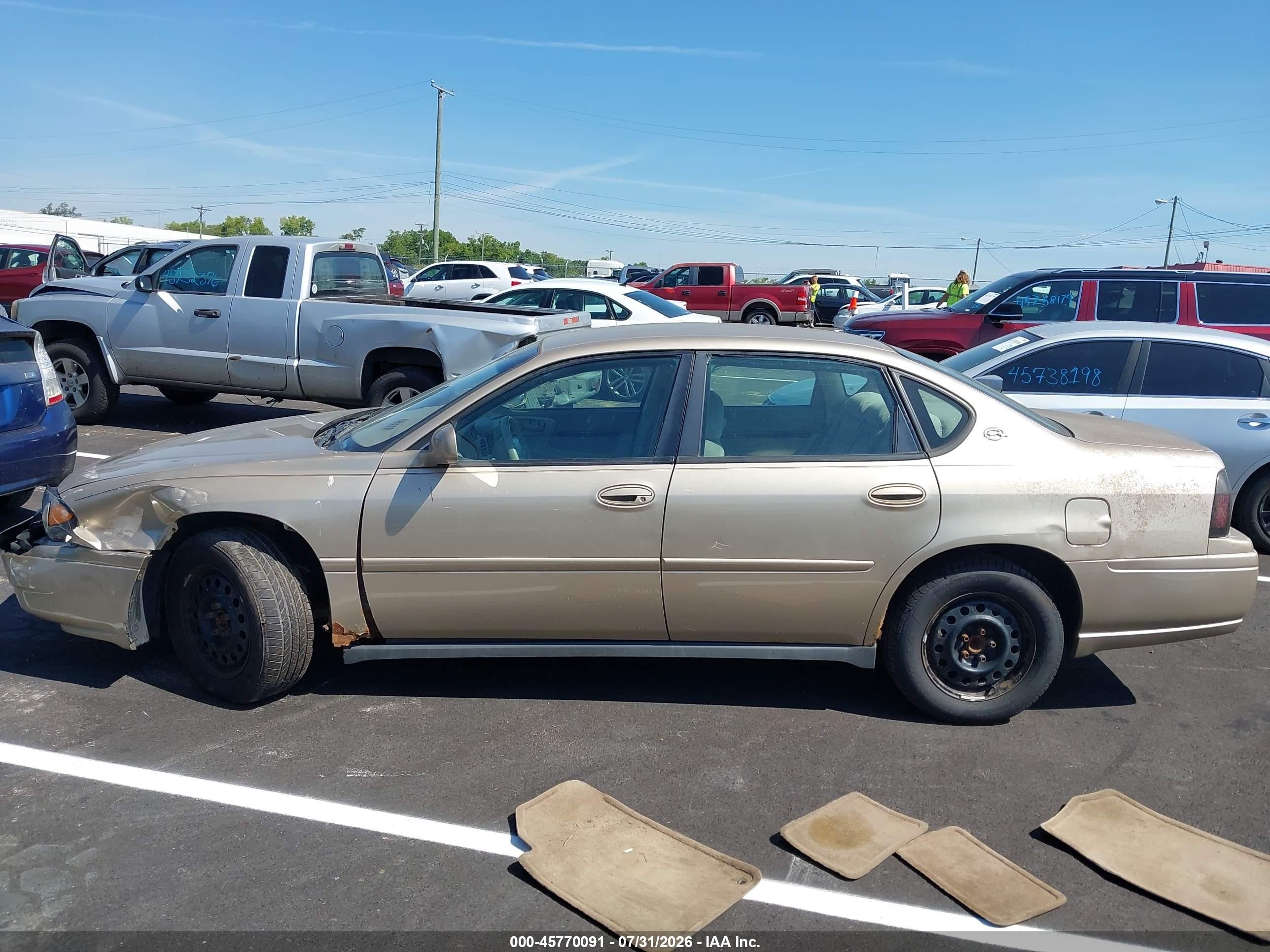 2005 Chevrolet Impala   Gold vin: 2G1WF52E759107437