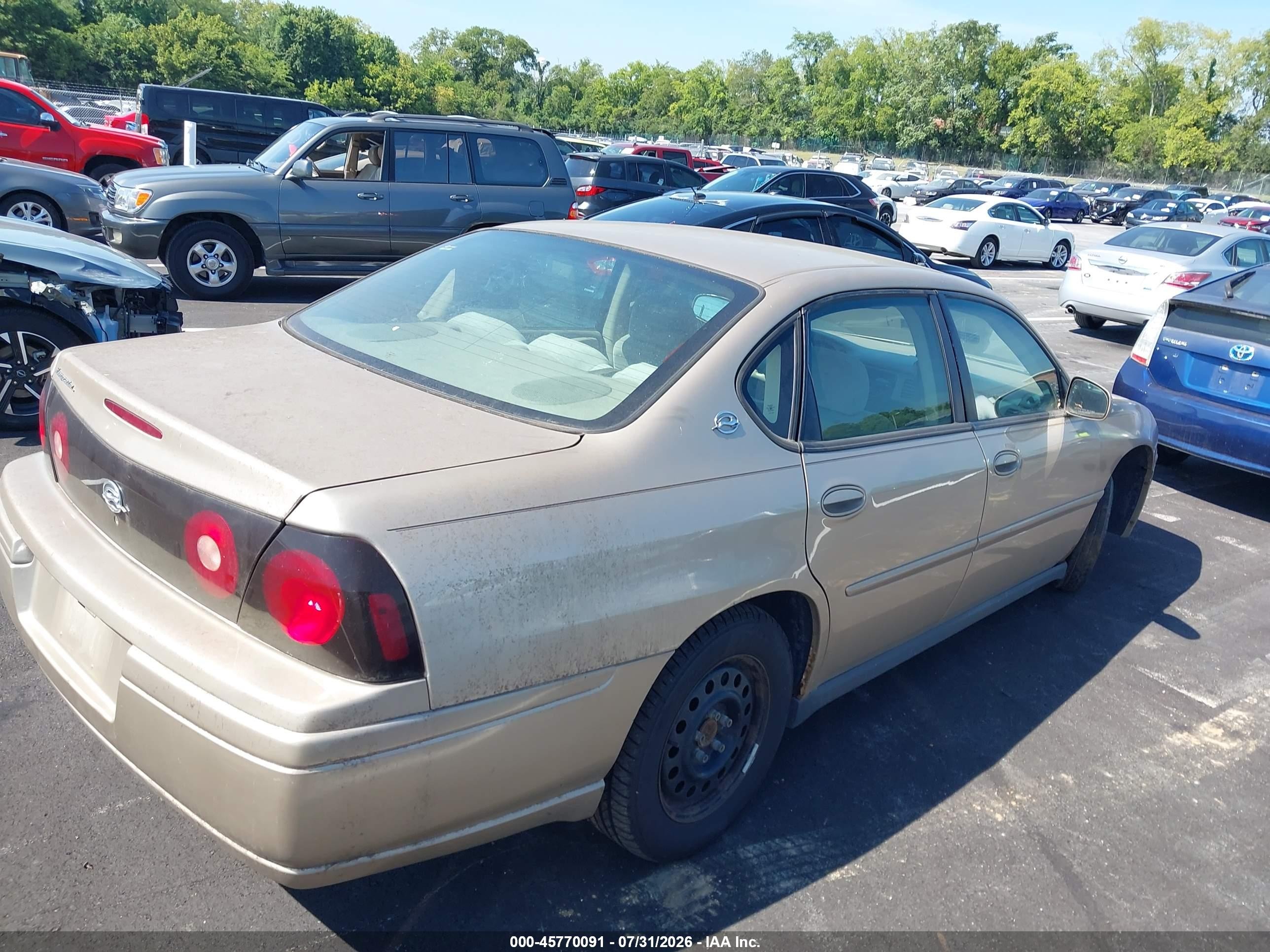 2005 Chevrolet Impala   Gold vin: 2G1WF52E759107437