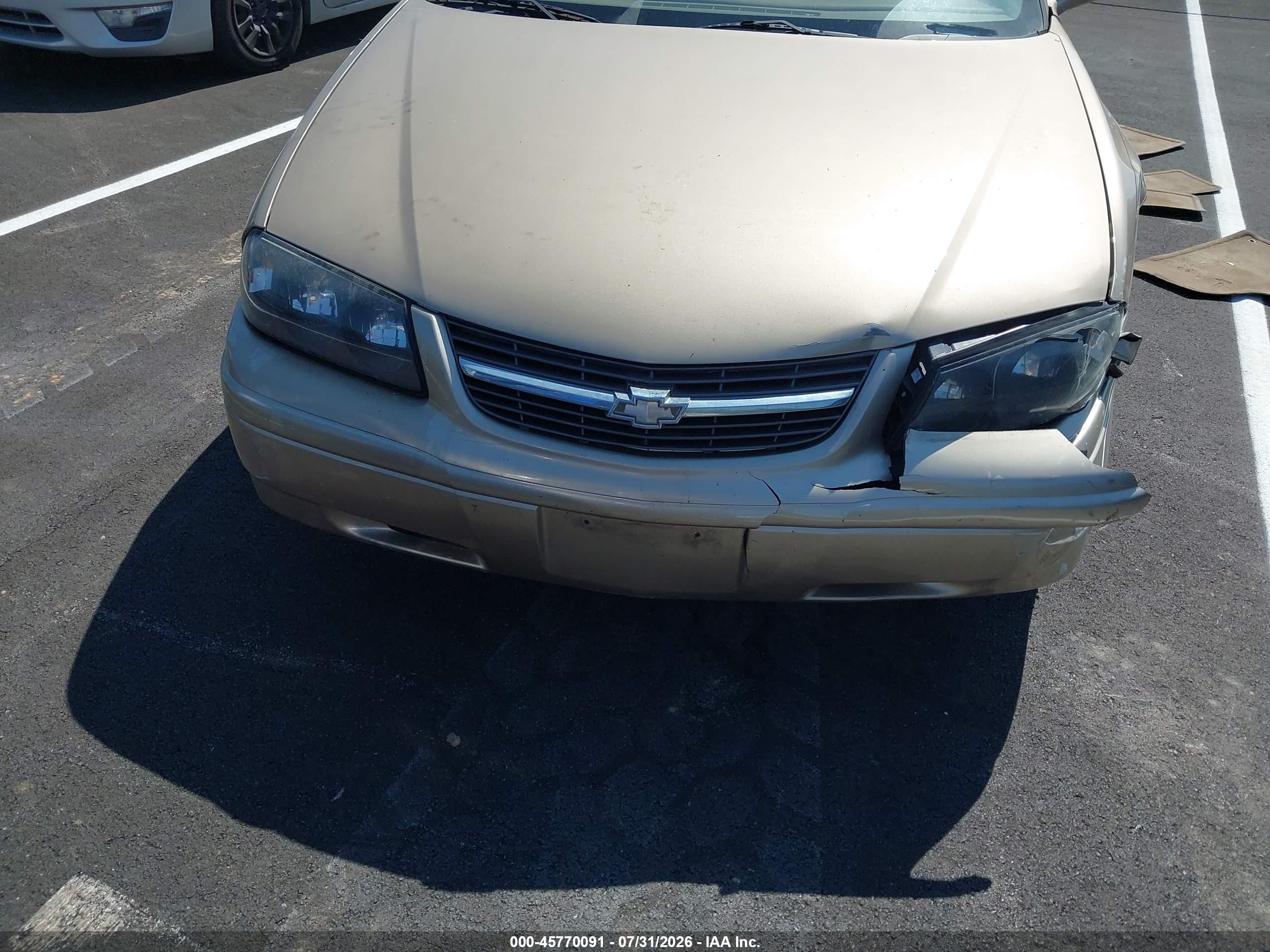 2005 Chevrolet Impala   Gold vin: 2G1WF52E759107437