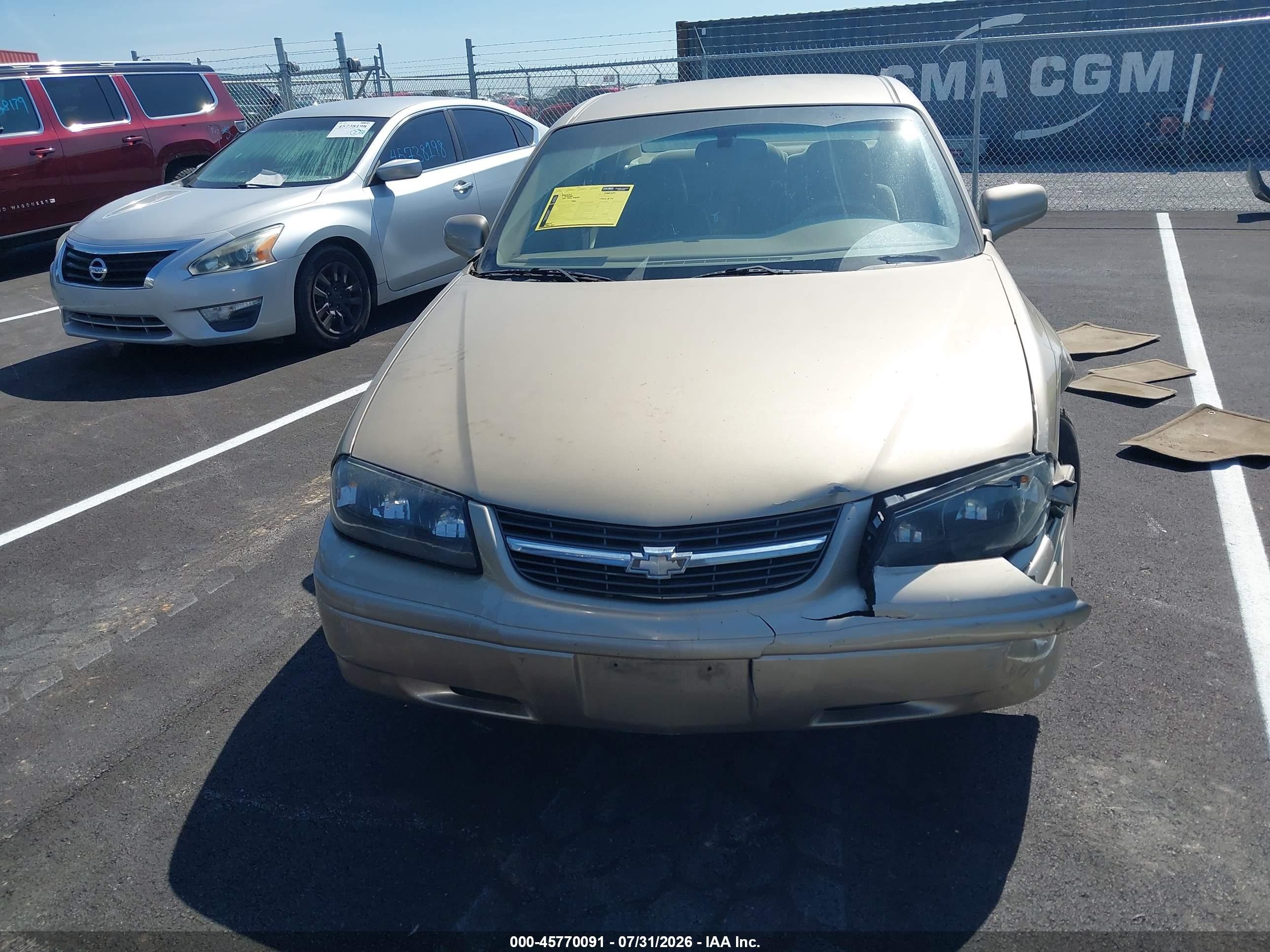 2005 Chevrolet Impala   Gold vin: 2G1WF52E759107437