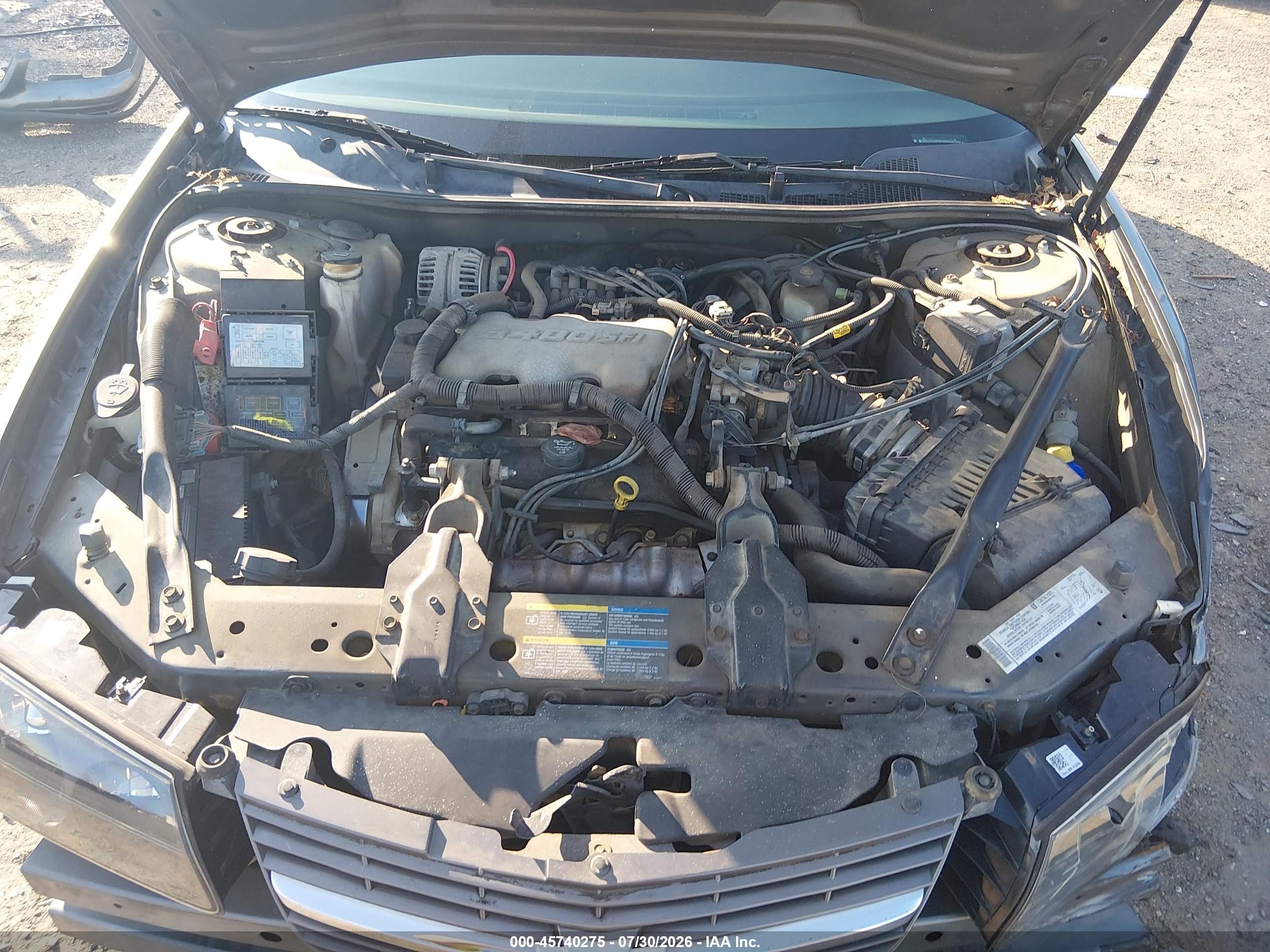 2005 Chevrolet Impala   Gray vin: 2G1WF52E759127896