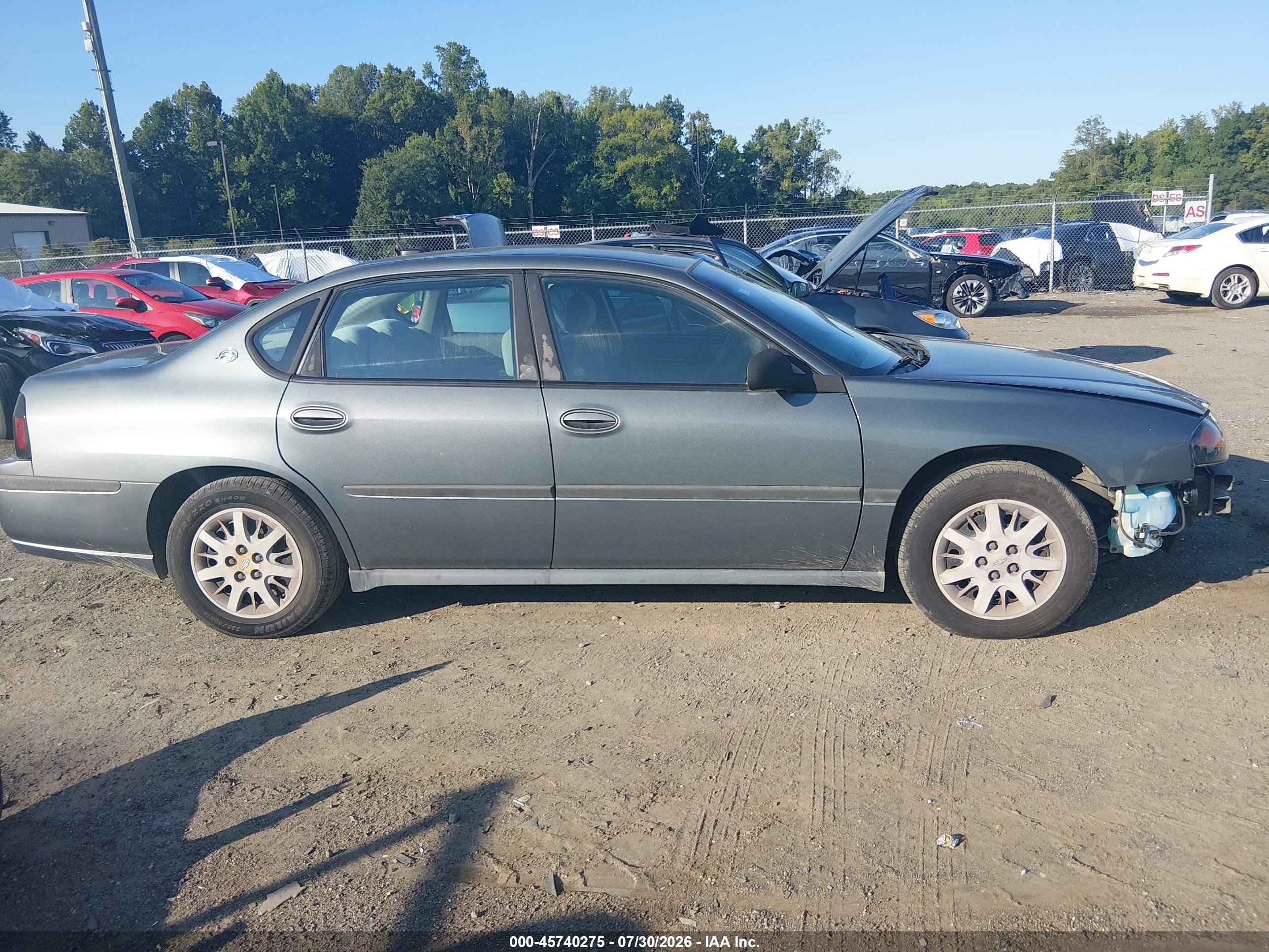 2005 Chevrolet Impala   Gray vin: 2G1WF52E759127896