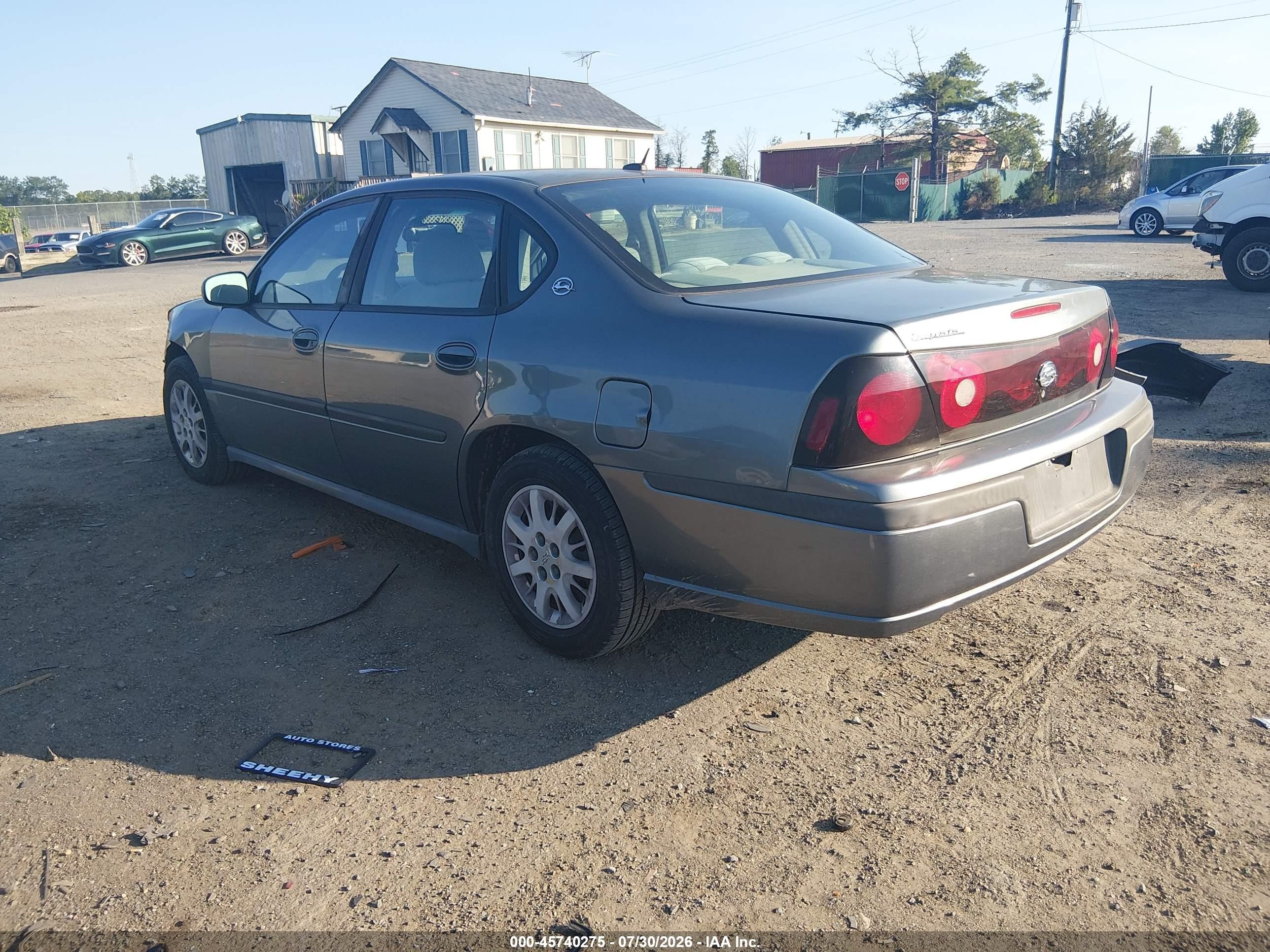 2005 Chevrolet Impala   Gray vin: 2G1WF52E759127896