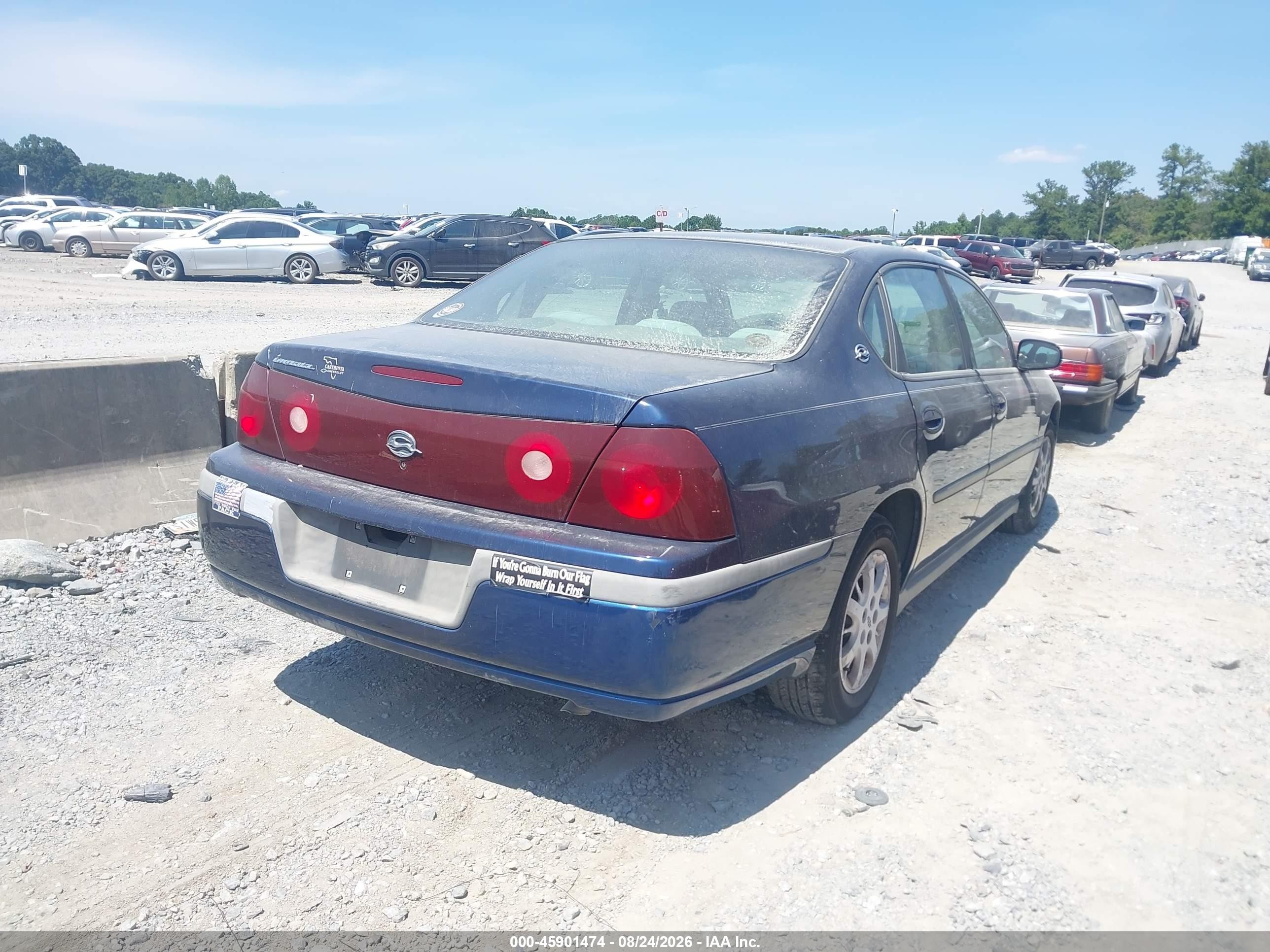 2001 Chevrolet Impala   Dark Blue vin: 2G1WF52E819268566