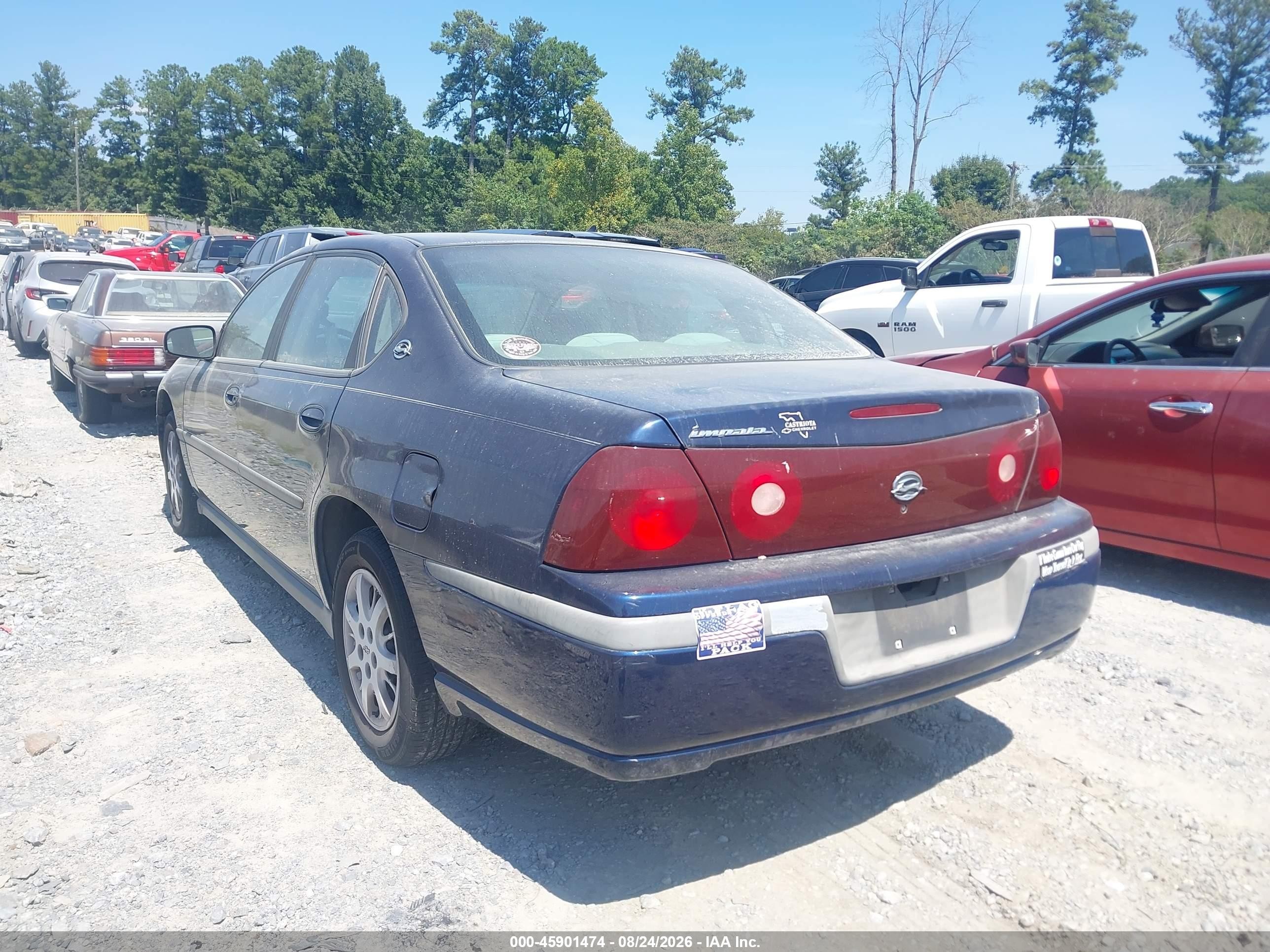 2001 Chevrolet Impala   Dark Blue vin: 2G1WF52E819268566