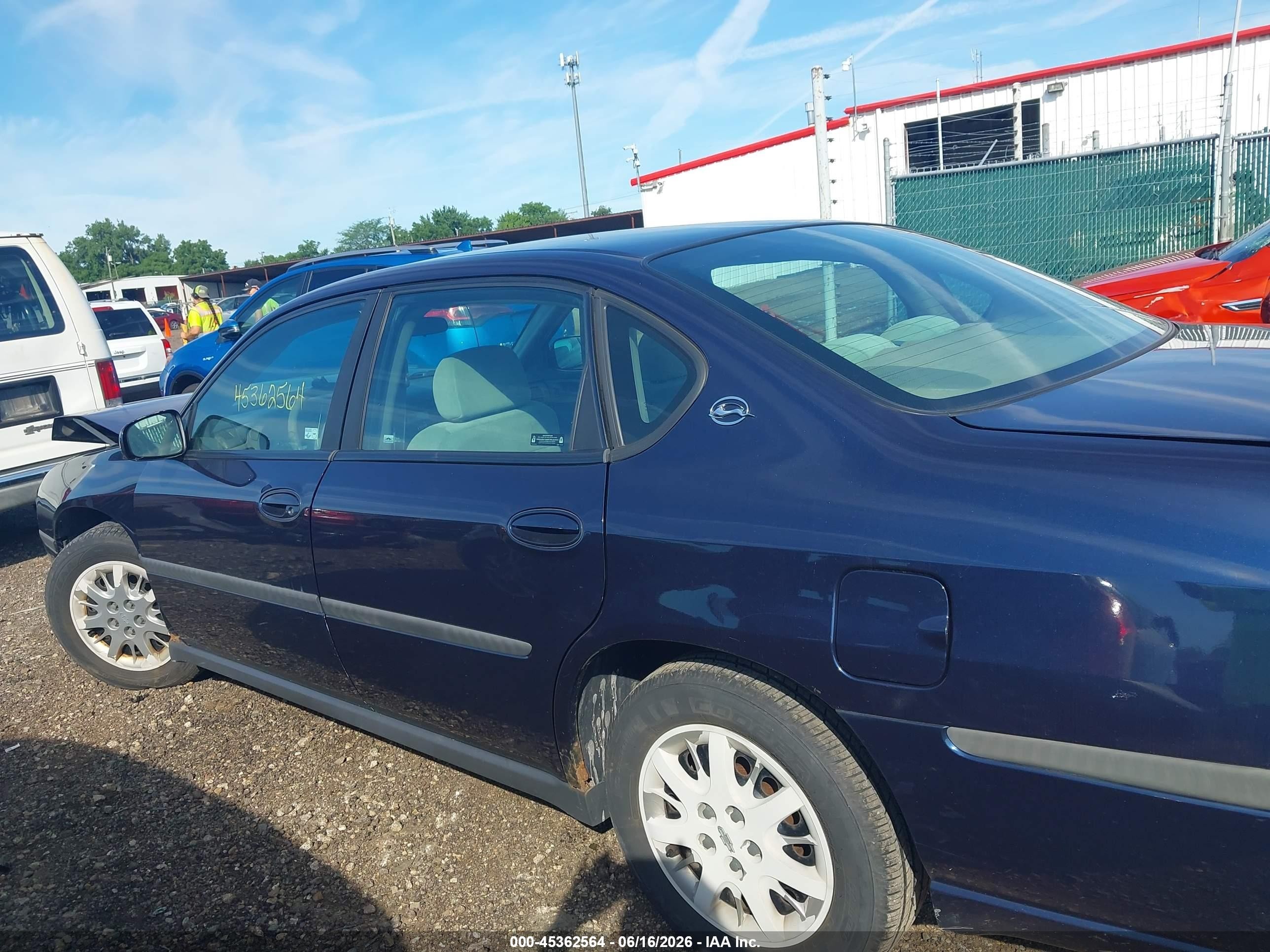 2002 Chevrolet Impala   Blue vin: 2G1WF52E829297440