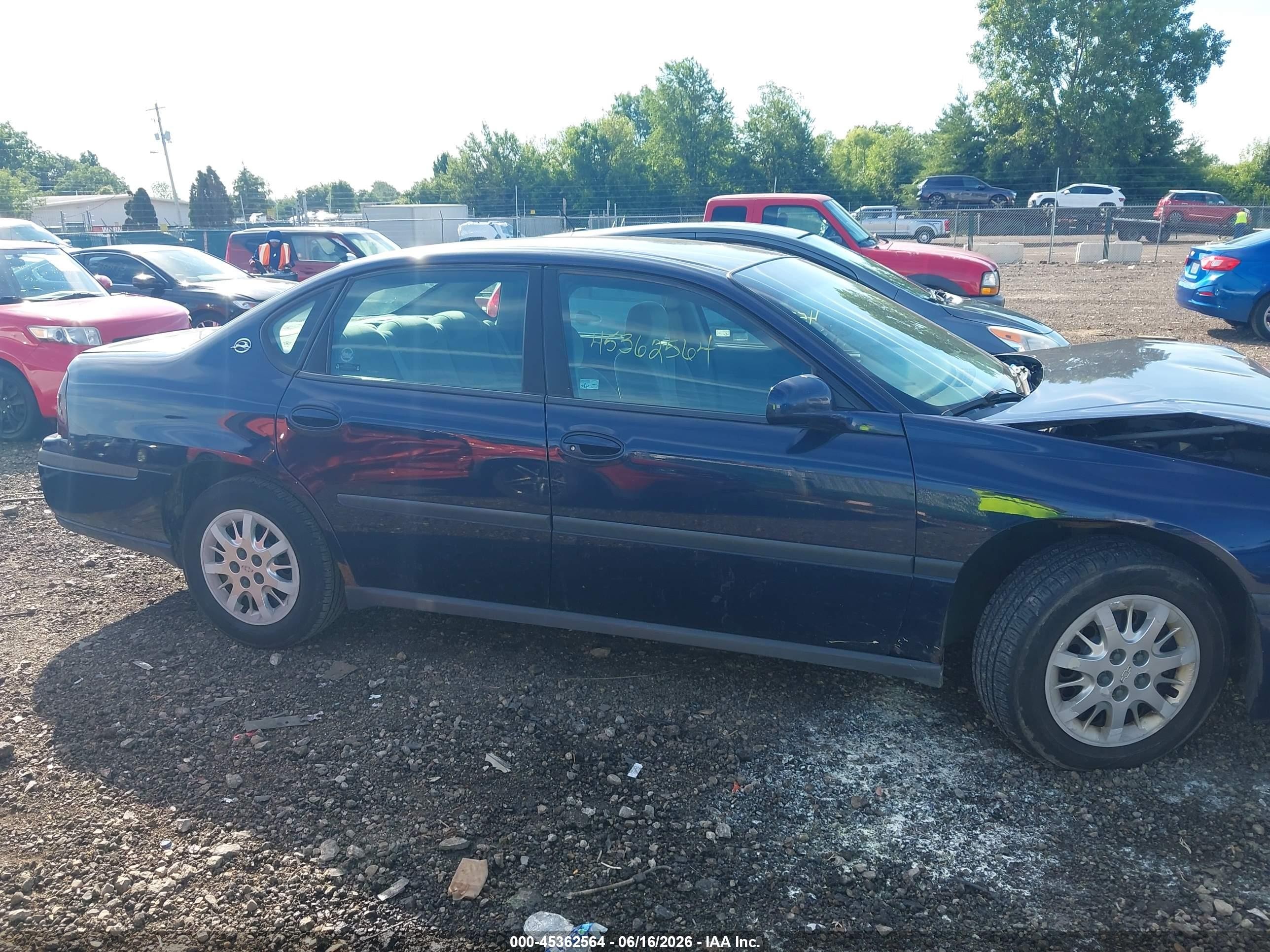 2002 Chevrolet Impala   Blue vin: 2G1WF52E829297440