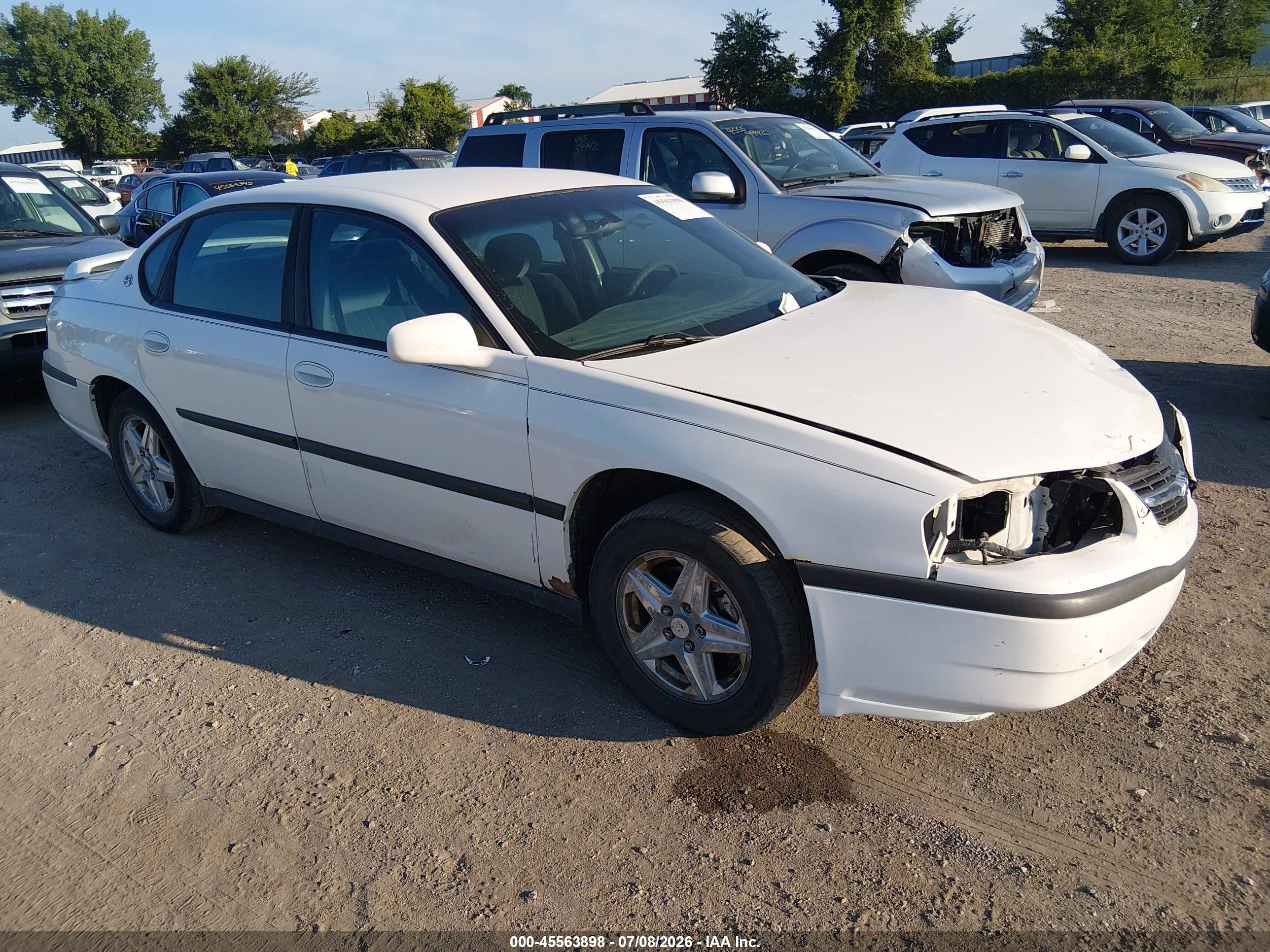 2003 Chevrolet Impala   White vin: 2G1WF52E839168244