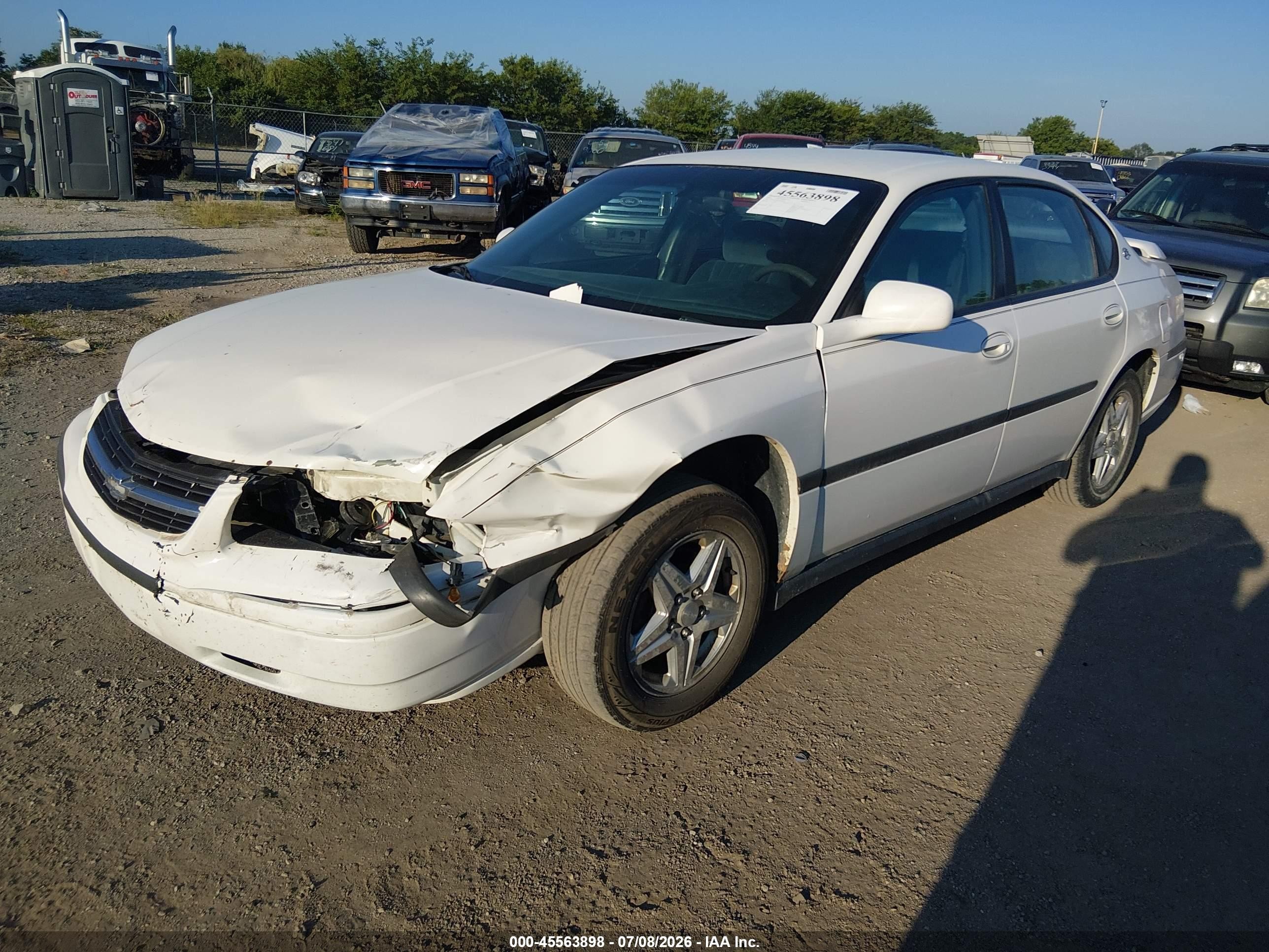 2003 Chevrolet Impala   White vin: 2G1WF52E839168244