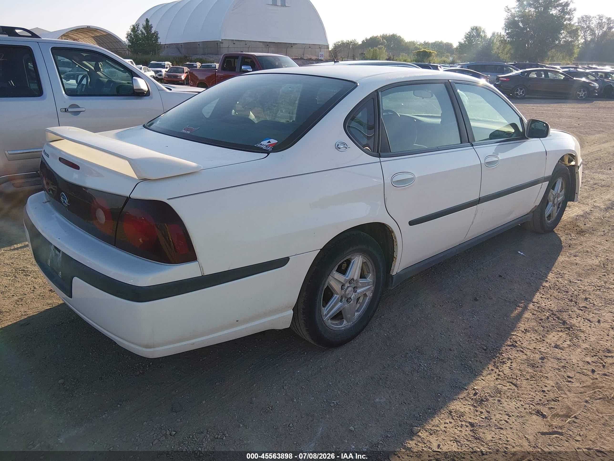 2003 Chevrolet Impala   White vin: 2G1WF52E839168244