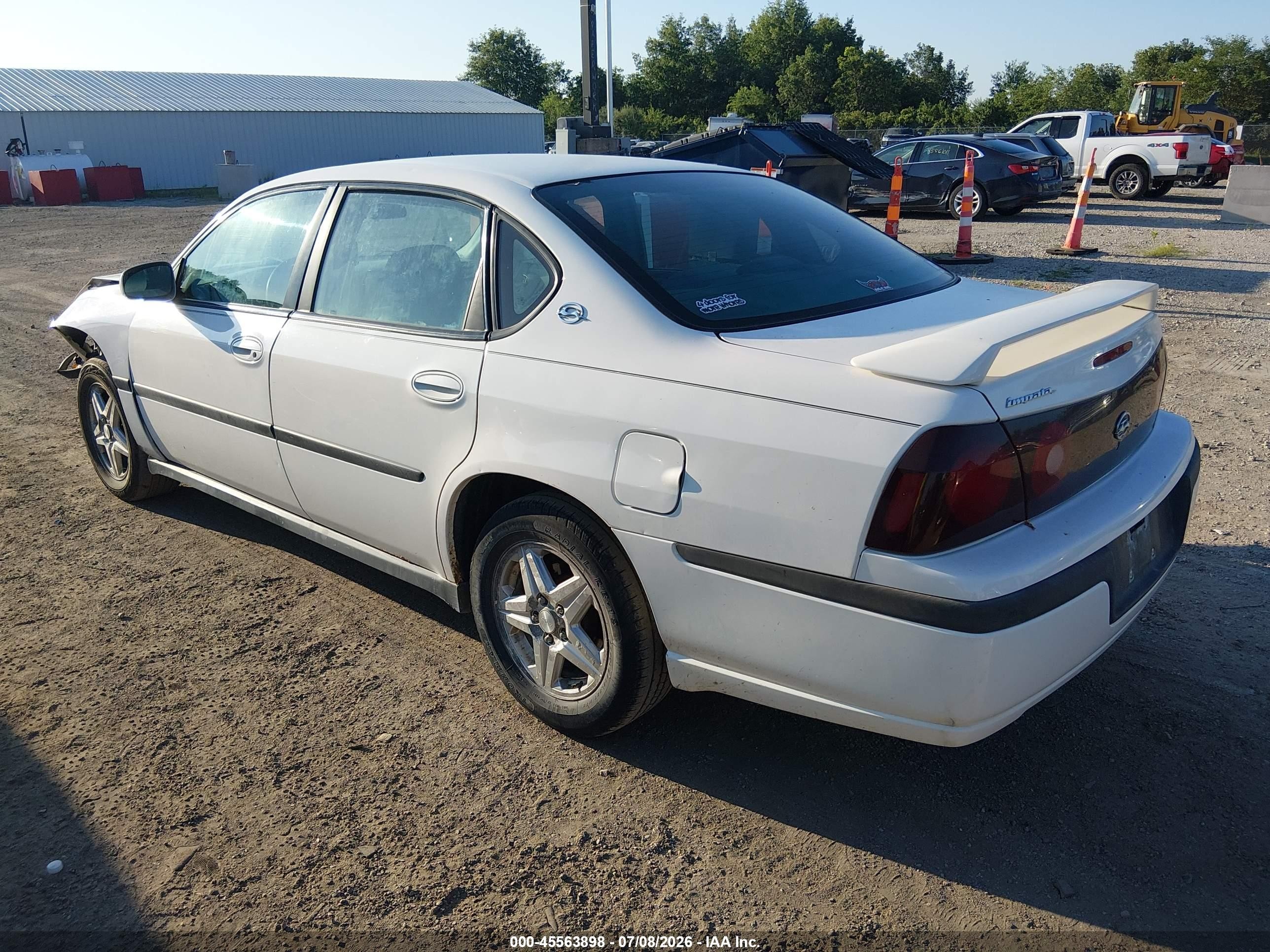 2003 Chevrolet Impala   White vin: 2G1WF52E839168244