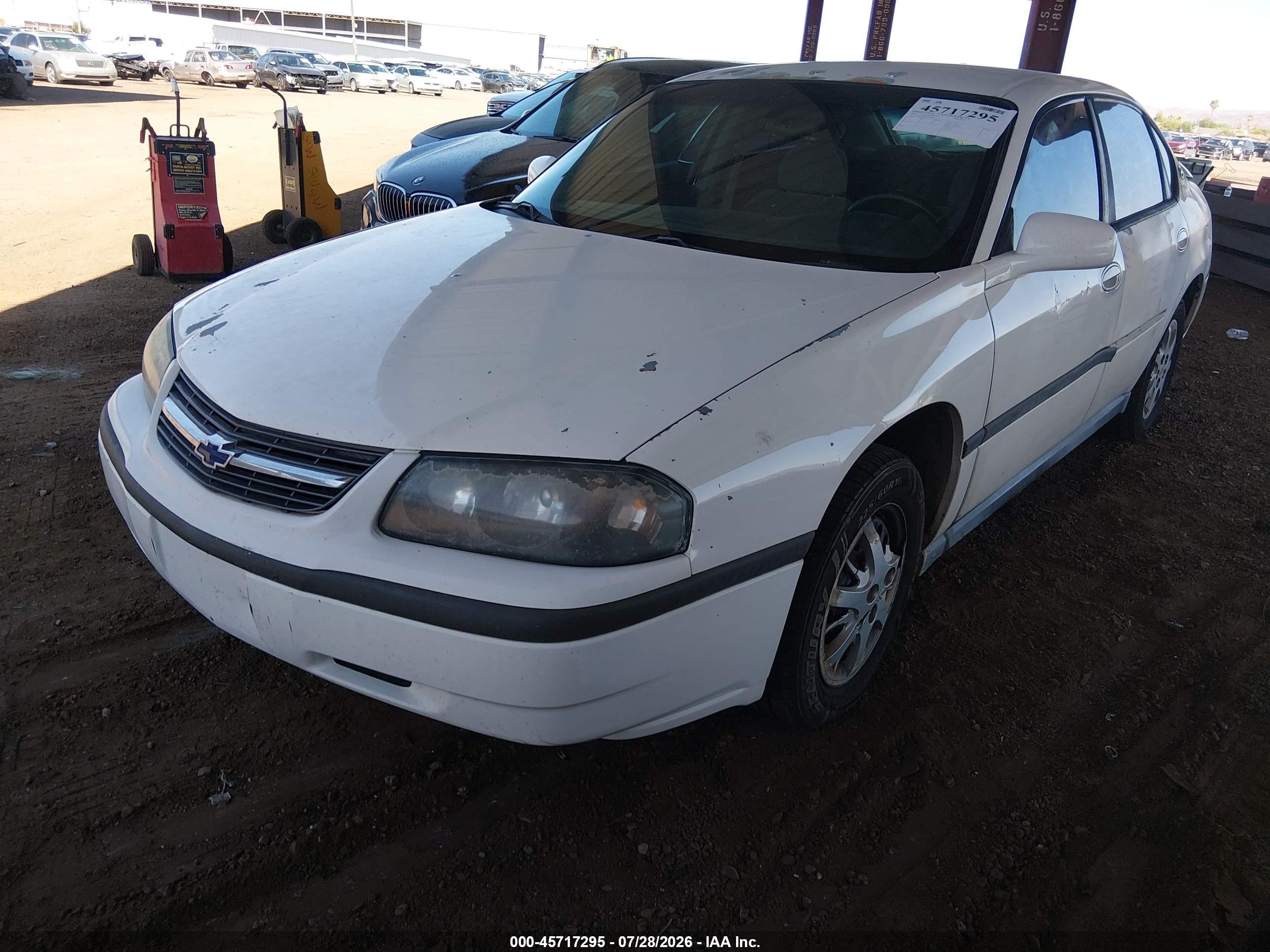 2003 Chevrolet Impala   White vin: 2G1WF52E839432868