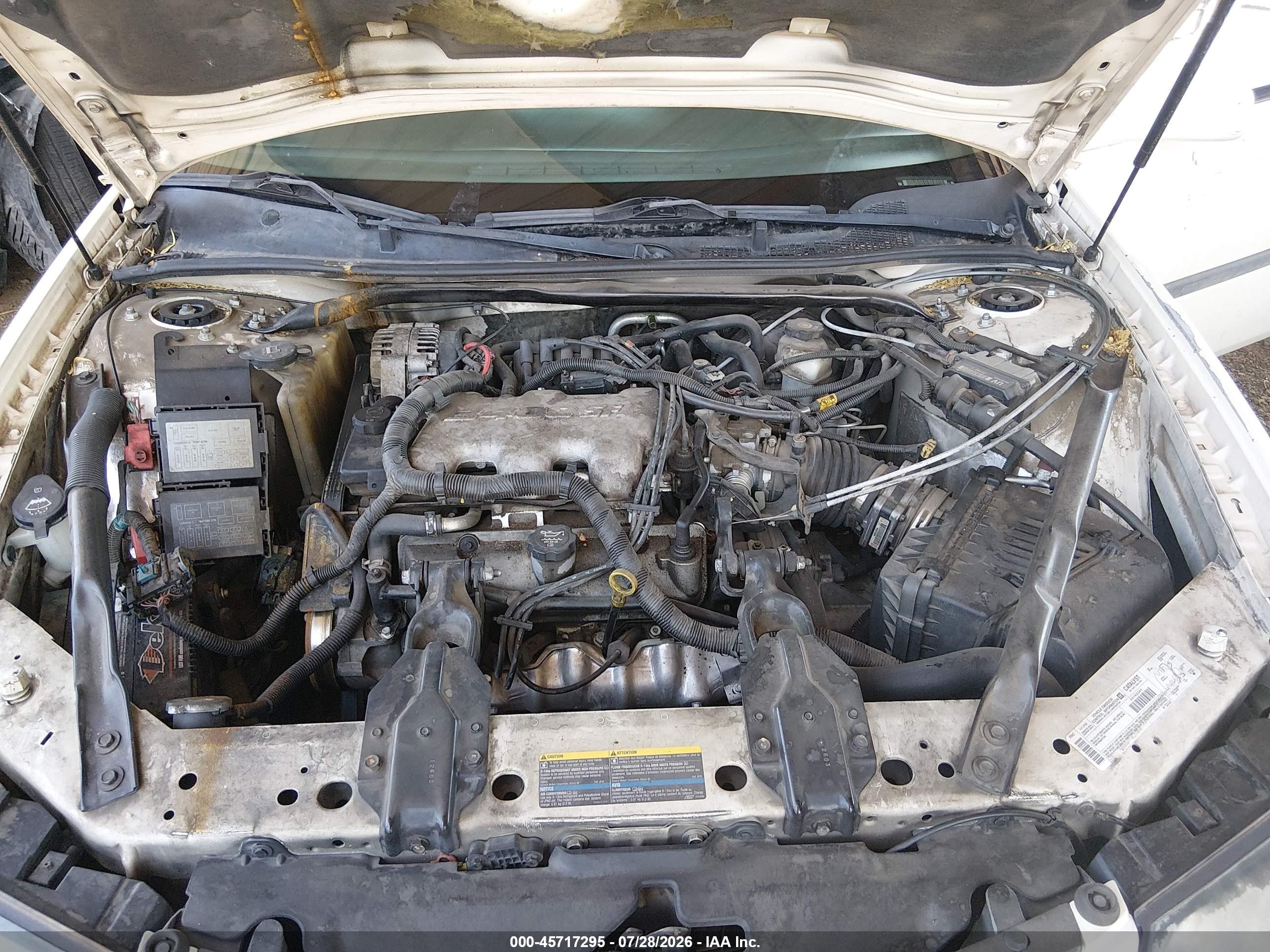 2003 Chevrolet Impala   White vin: 2G1WF52E839432868