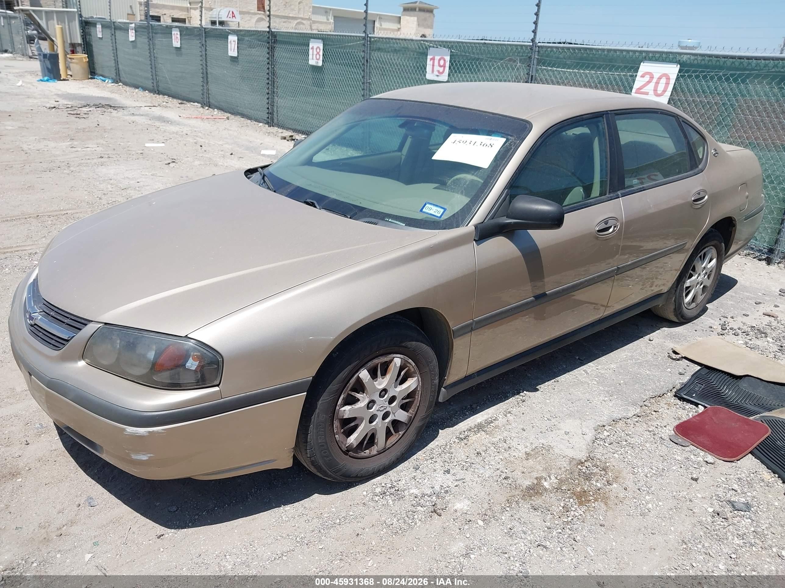 2004 Chevrolet Impala   Tan vin: 2G1WF52E849143815