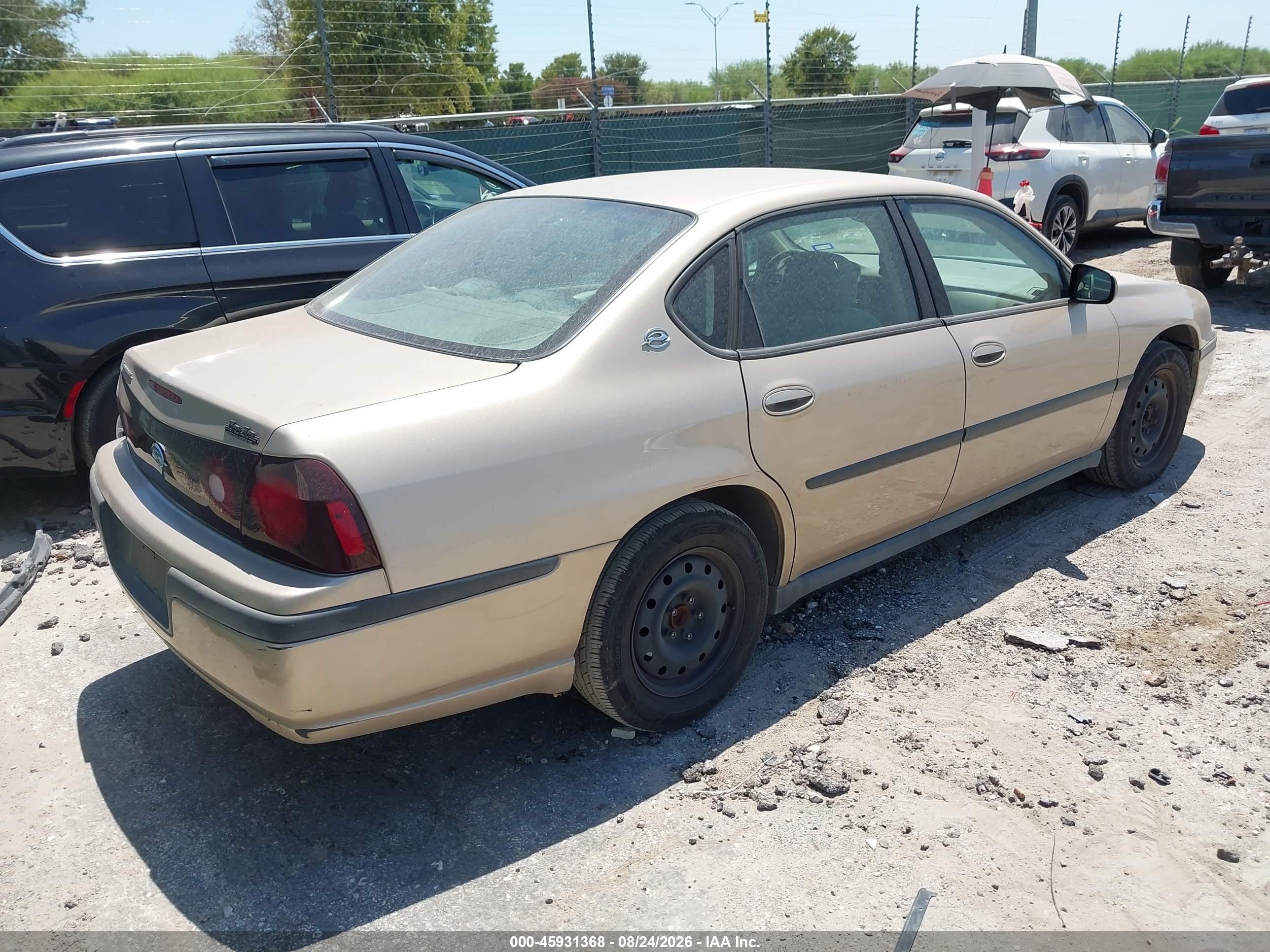 2004 Chevrolet Impala   Tan vin: 2G1WF52E849143815
