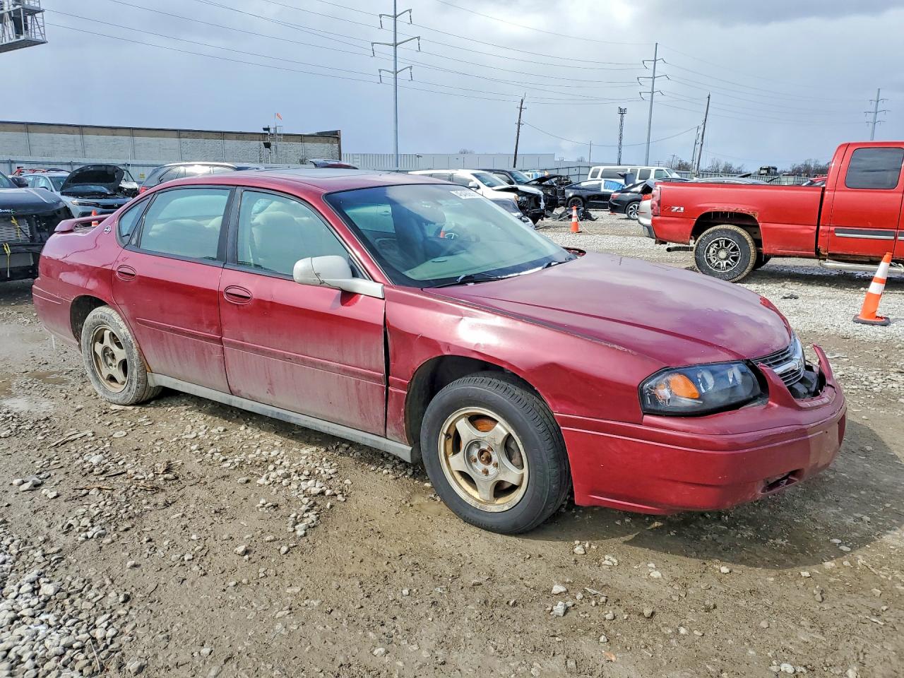 2005 Chevrolet Impala Burgundy vin: 2G1WF52E859209944