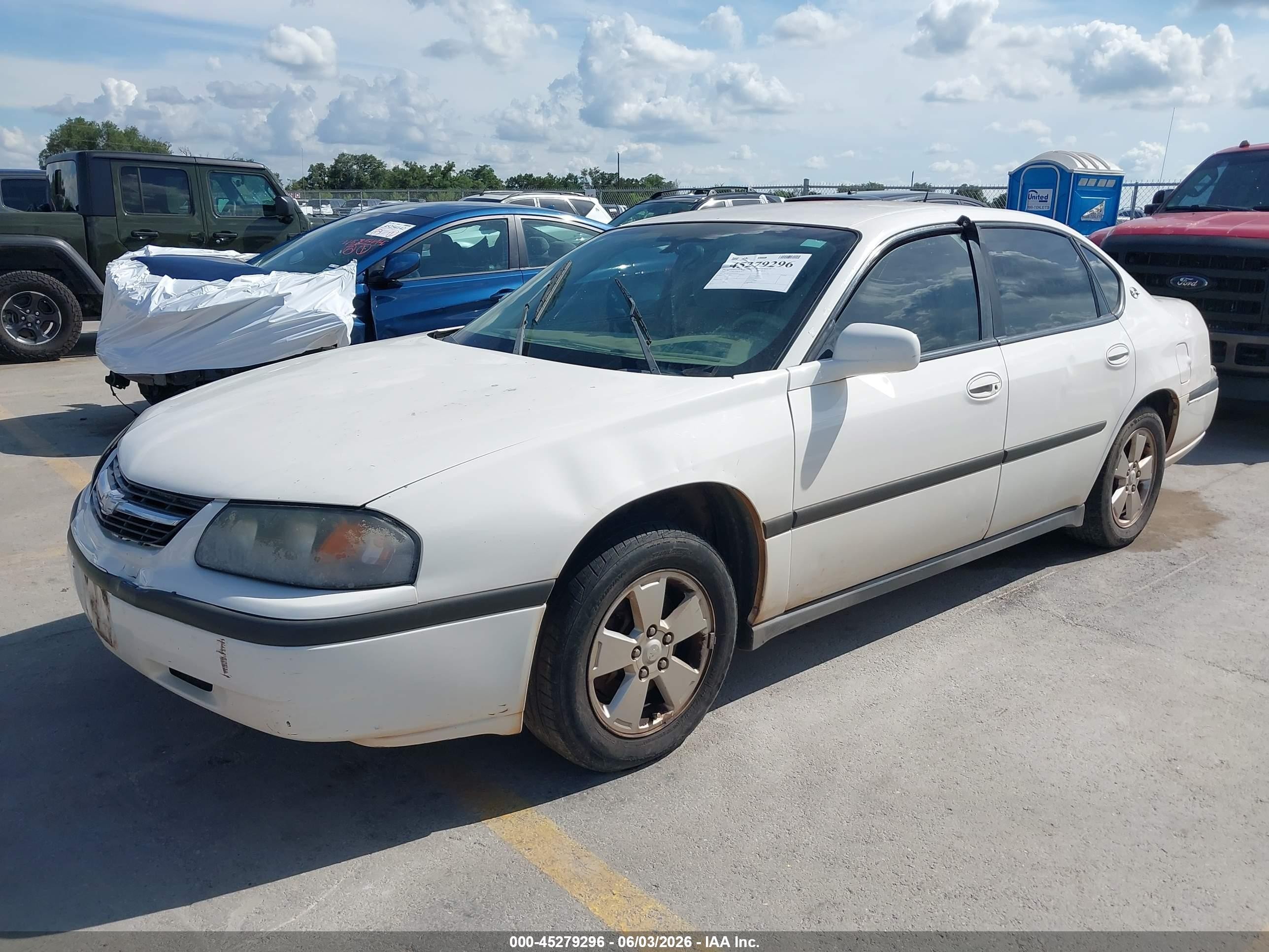 2005 Chevrolet Impala   White vin: 2G1WF52E859270677