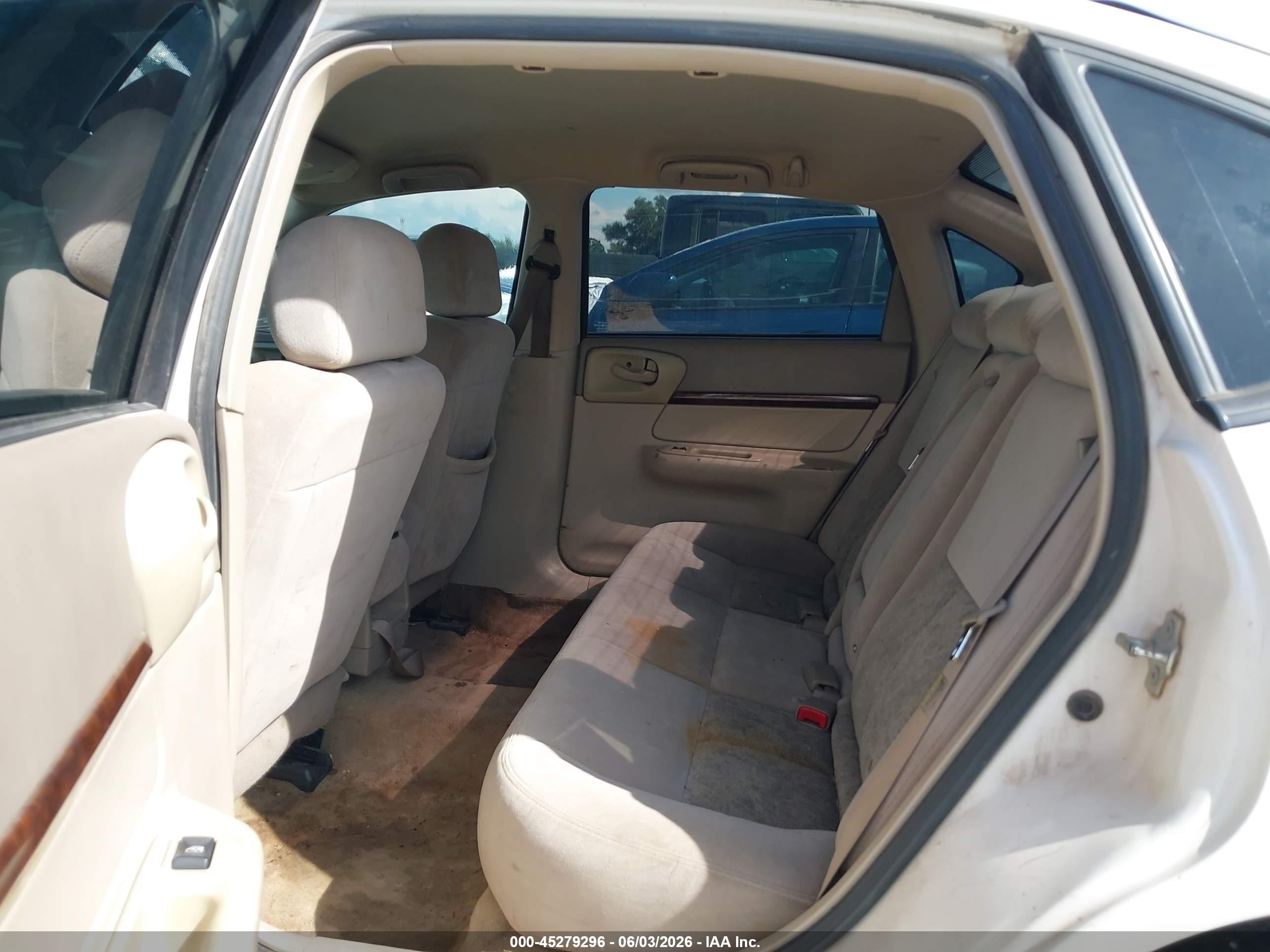 2005 Chevrolet Impala   White vin: 2G1WF52E859270677