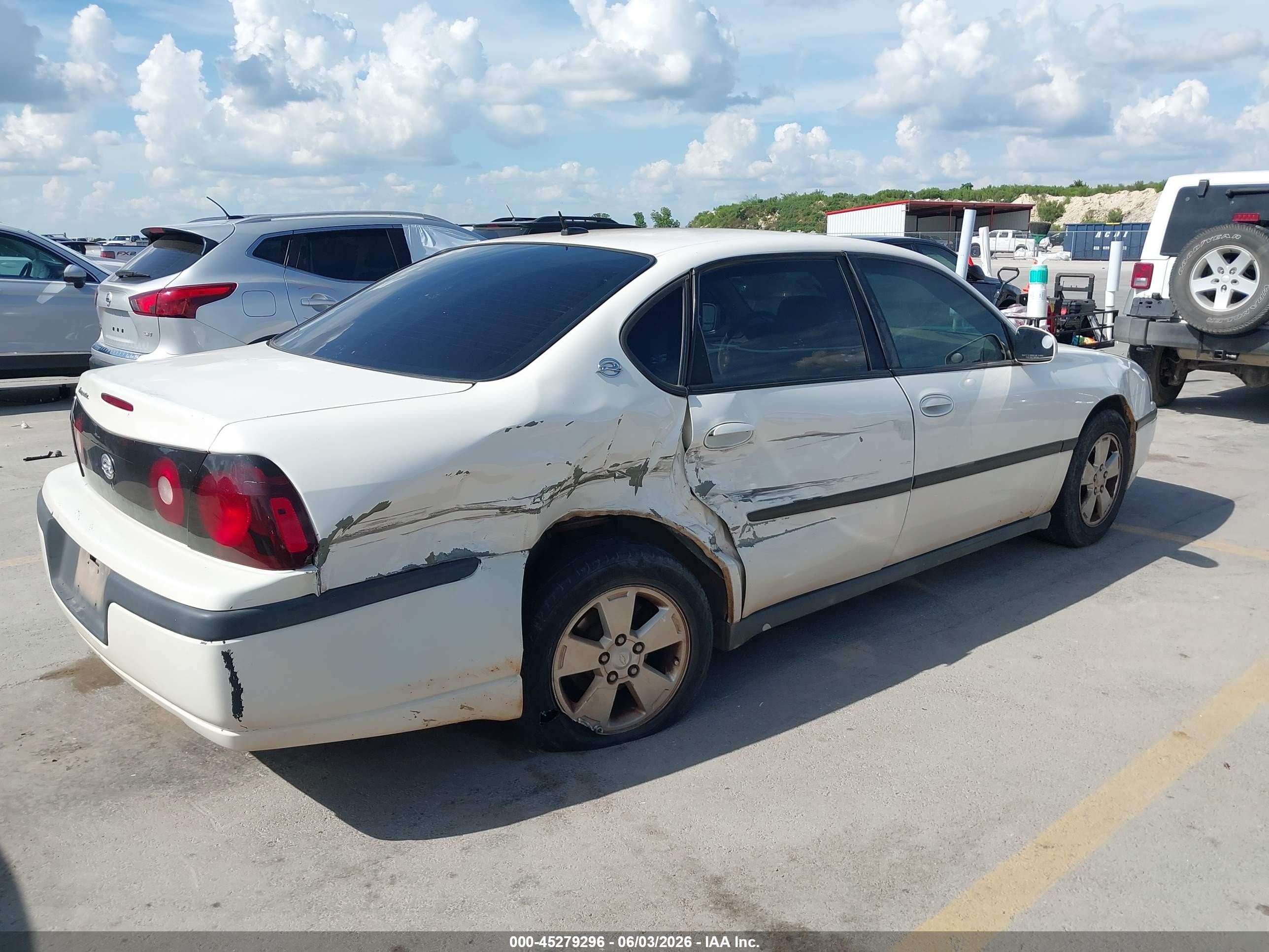 2005 Chevrolet Impala   White vin: 2G1WF52E859270677