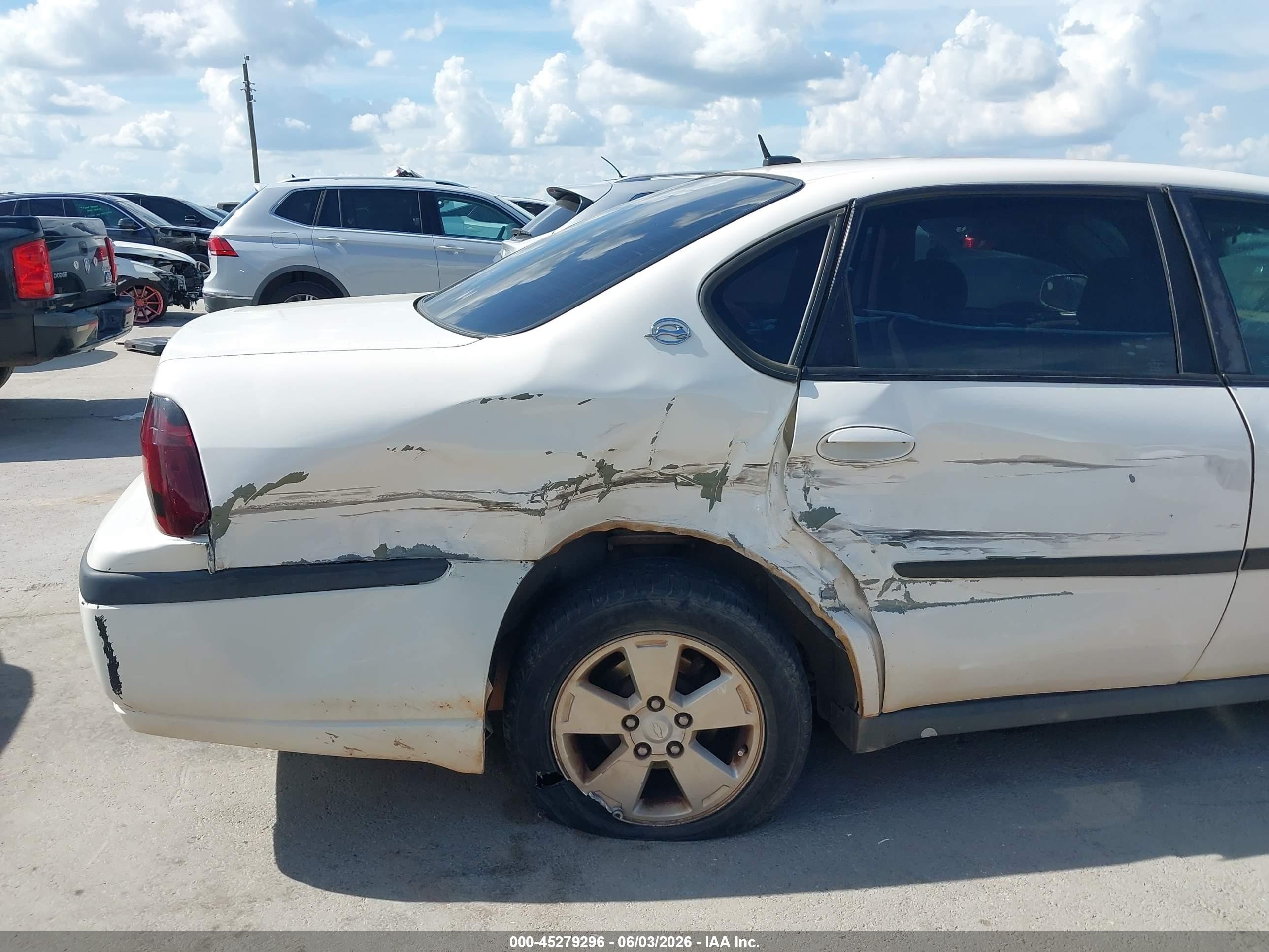2005 Chevrolet Impala   White vin: 2G1WF52E859270677