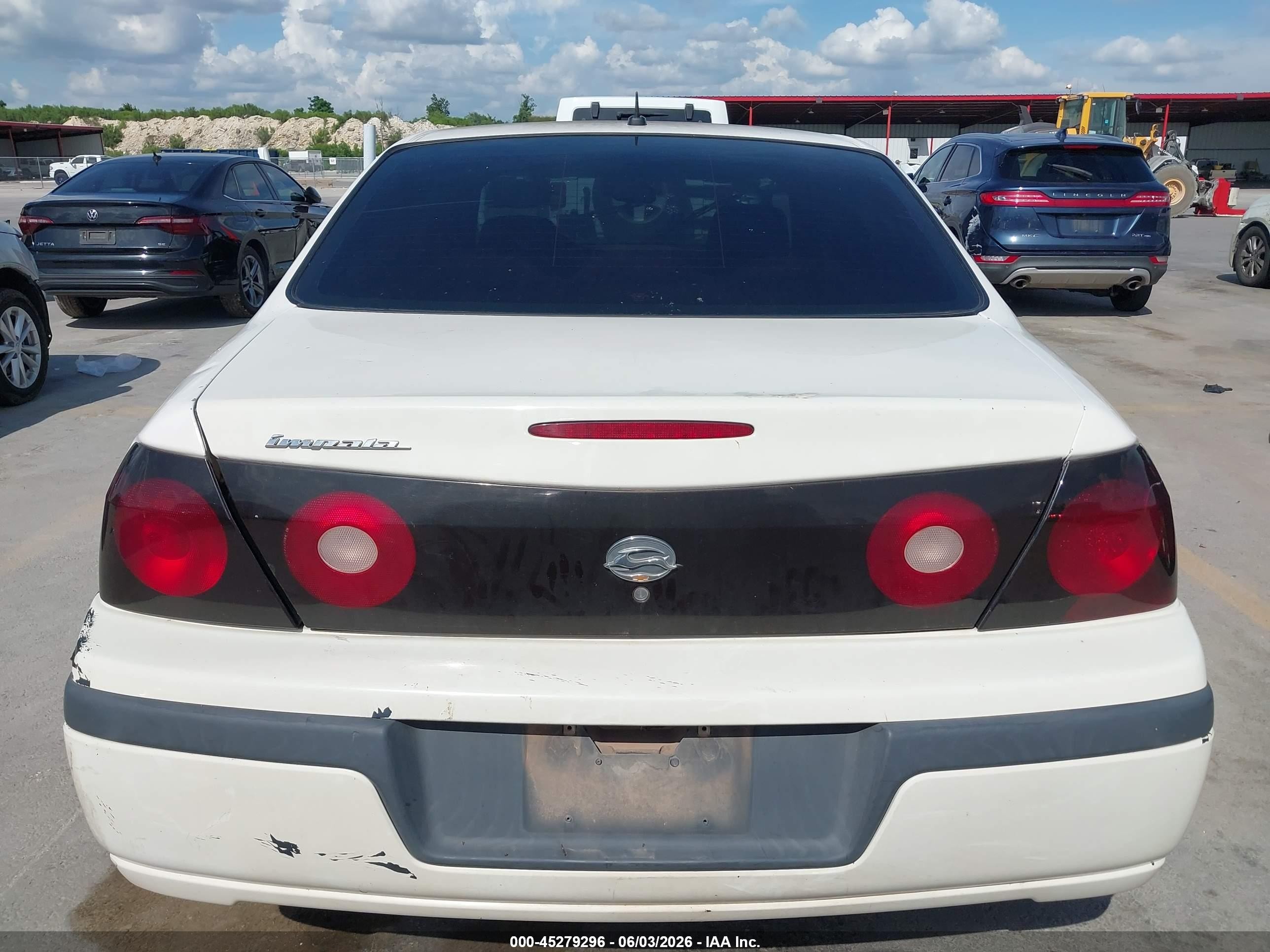 2005 Chevrolet Impala   White vin: 2G1WF52E859270677