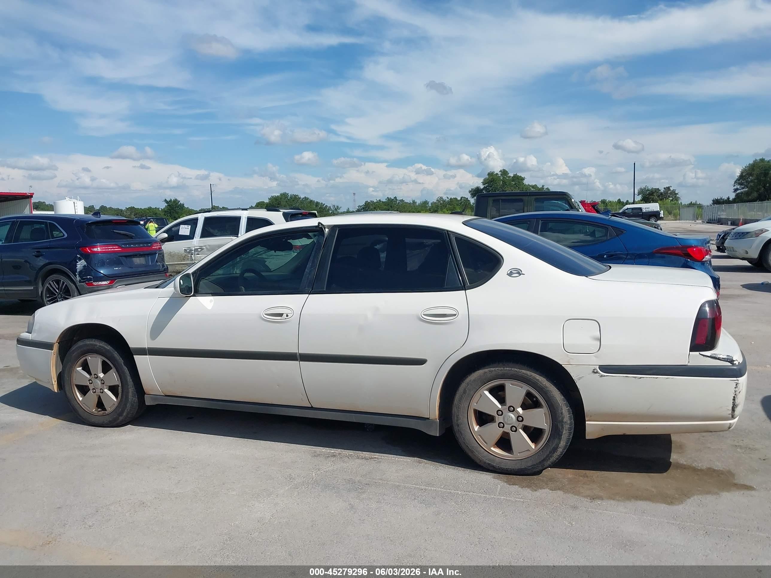 2005 Chevrolet Impala   White vin: 2G1WF52E859270677