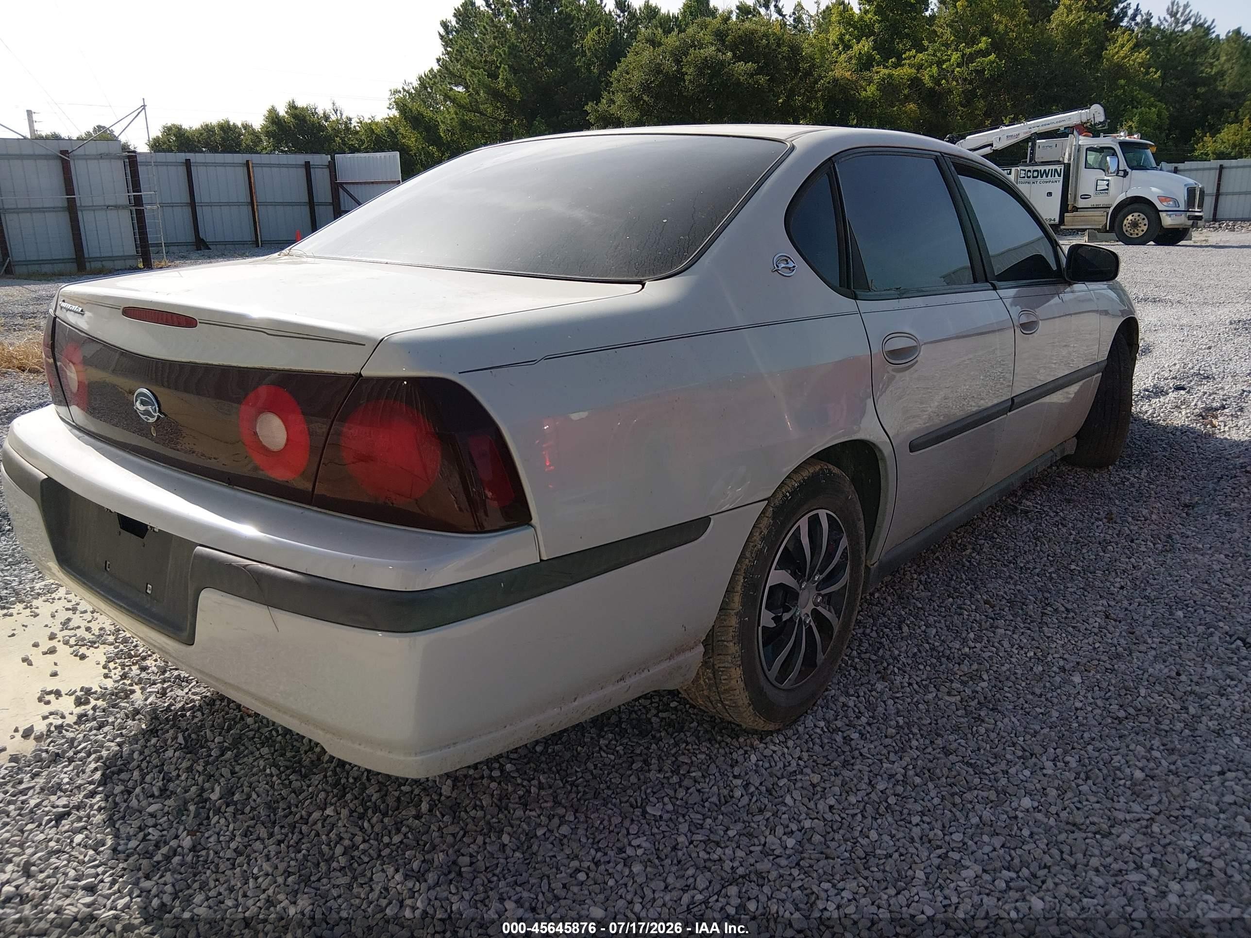 2003 Chevrolet Impala   Tan vin: 2G1WF52E939261001