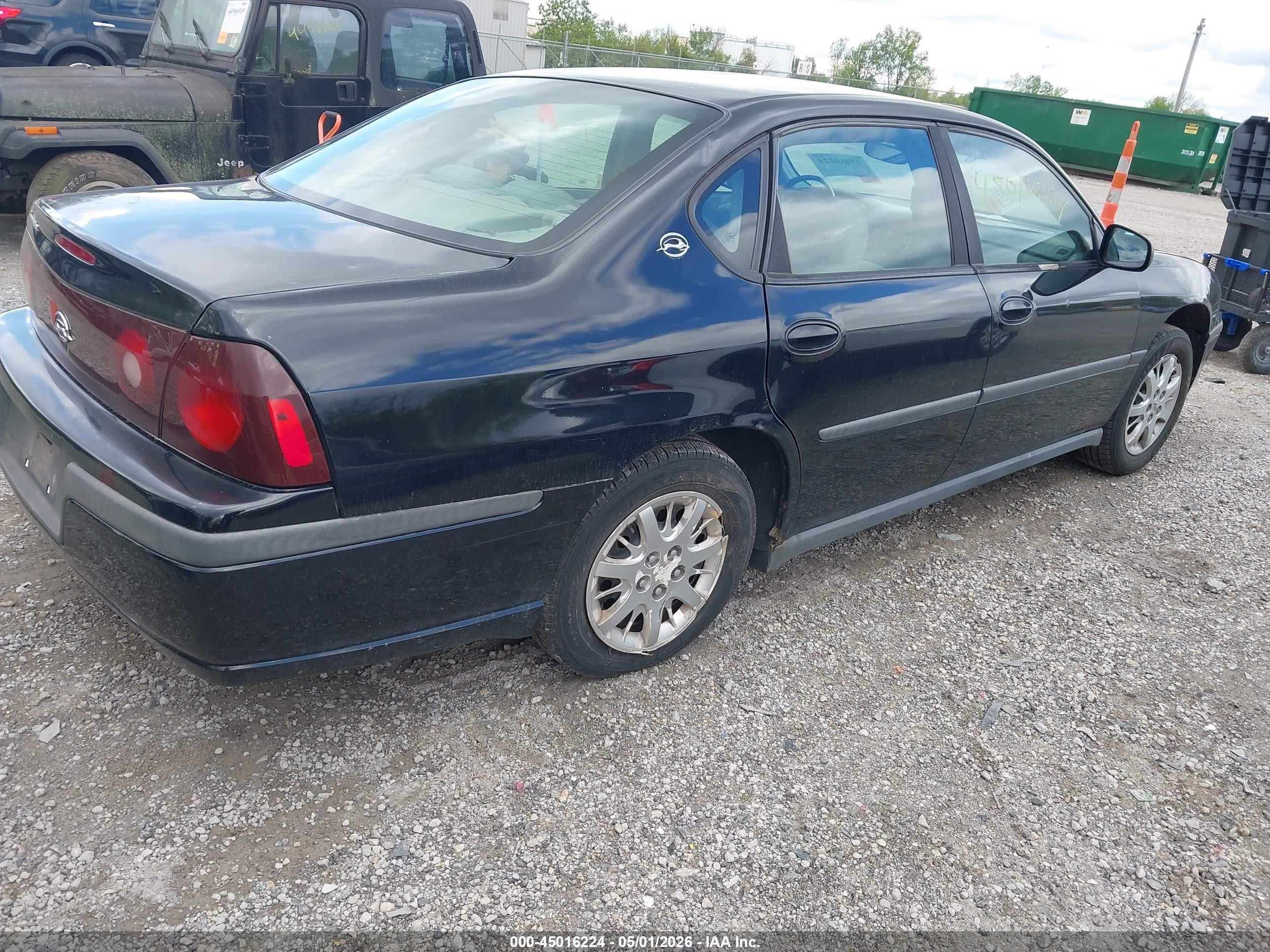 2003 Chevrolet Impala   Black vin: 2G1WF52E939355542