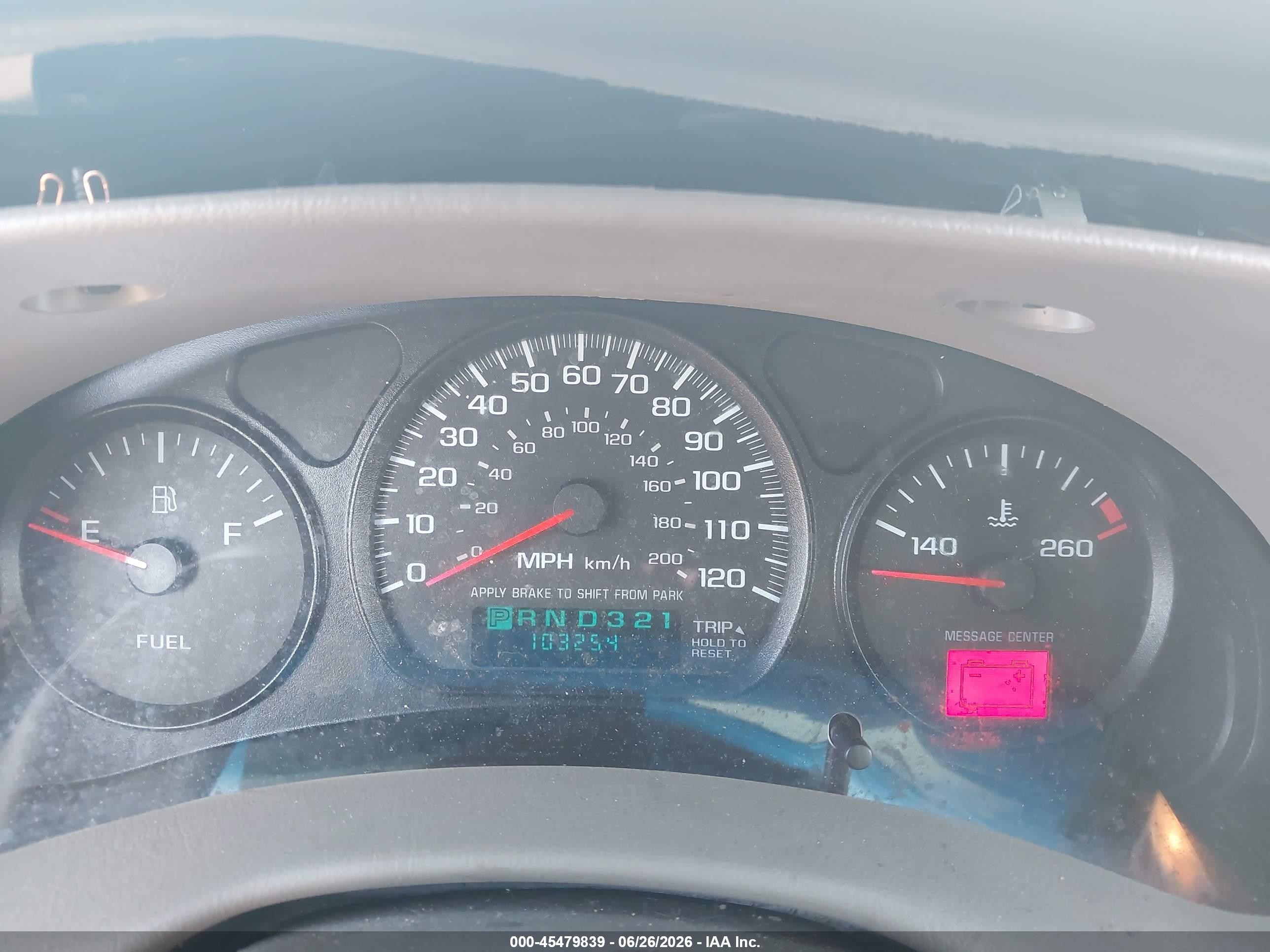 2003 Chevrolet Impala   Tan vin: 2G1WF52E939444320