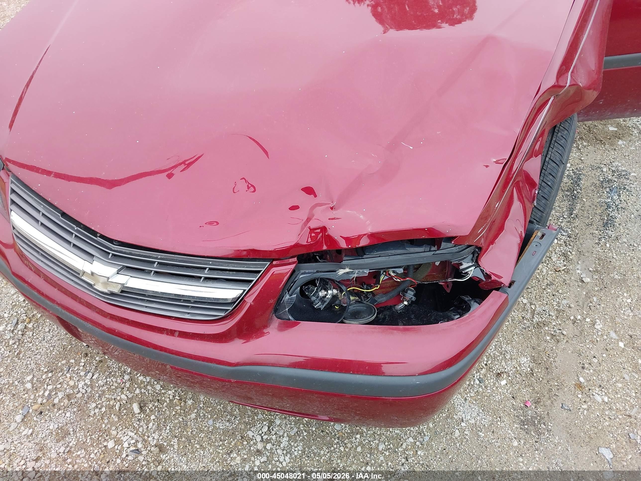 2005 Chevrolet Impala   Burgundy vin: 2G1WF52E959312502
