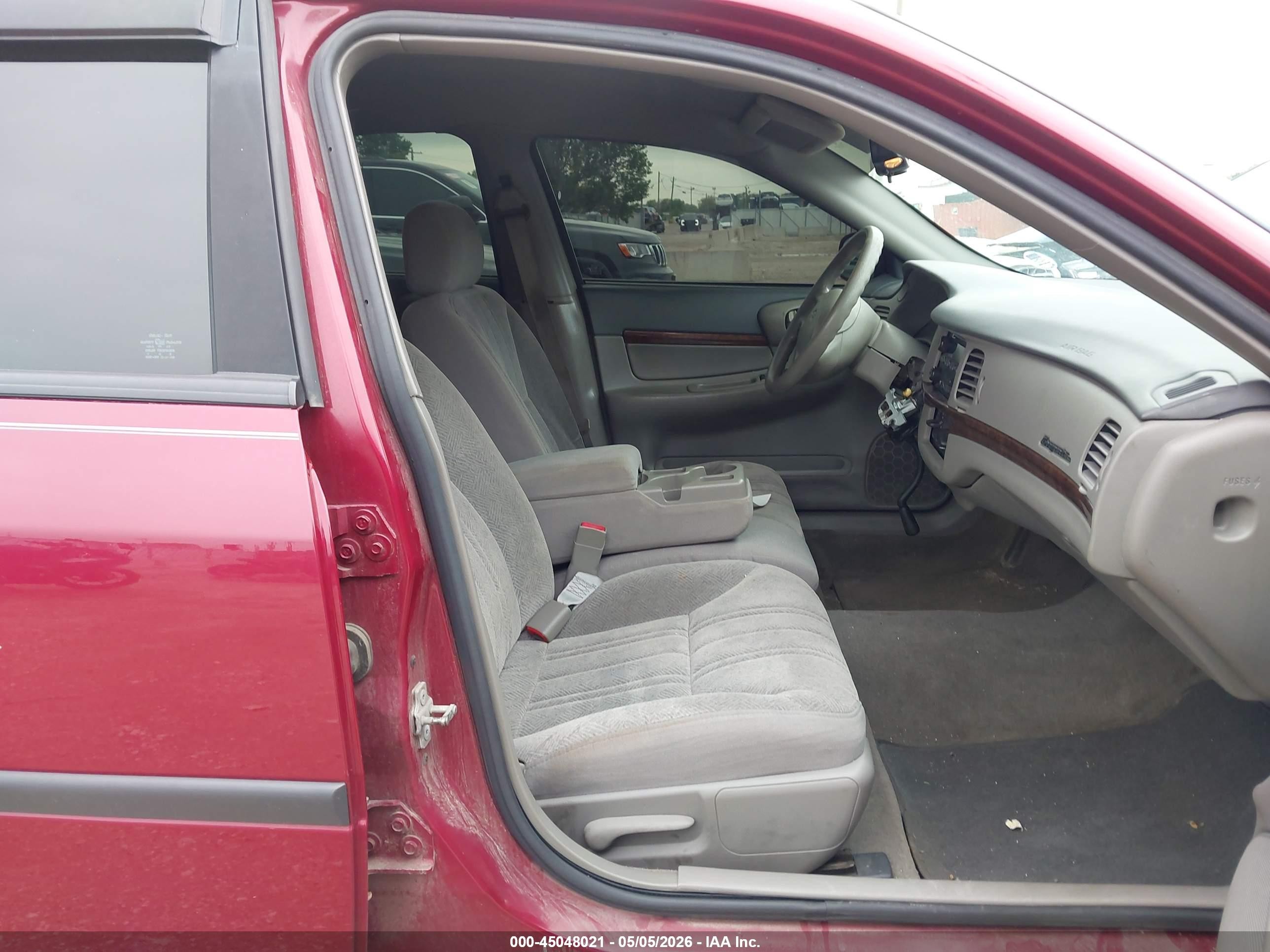2005 Chevrolet Impala   Burgundy vin: 2G1WF52E959312502