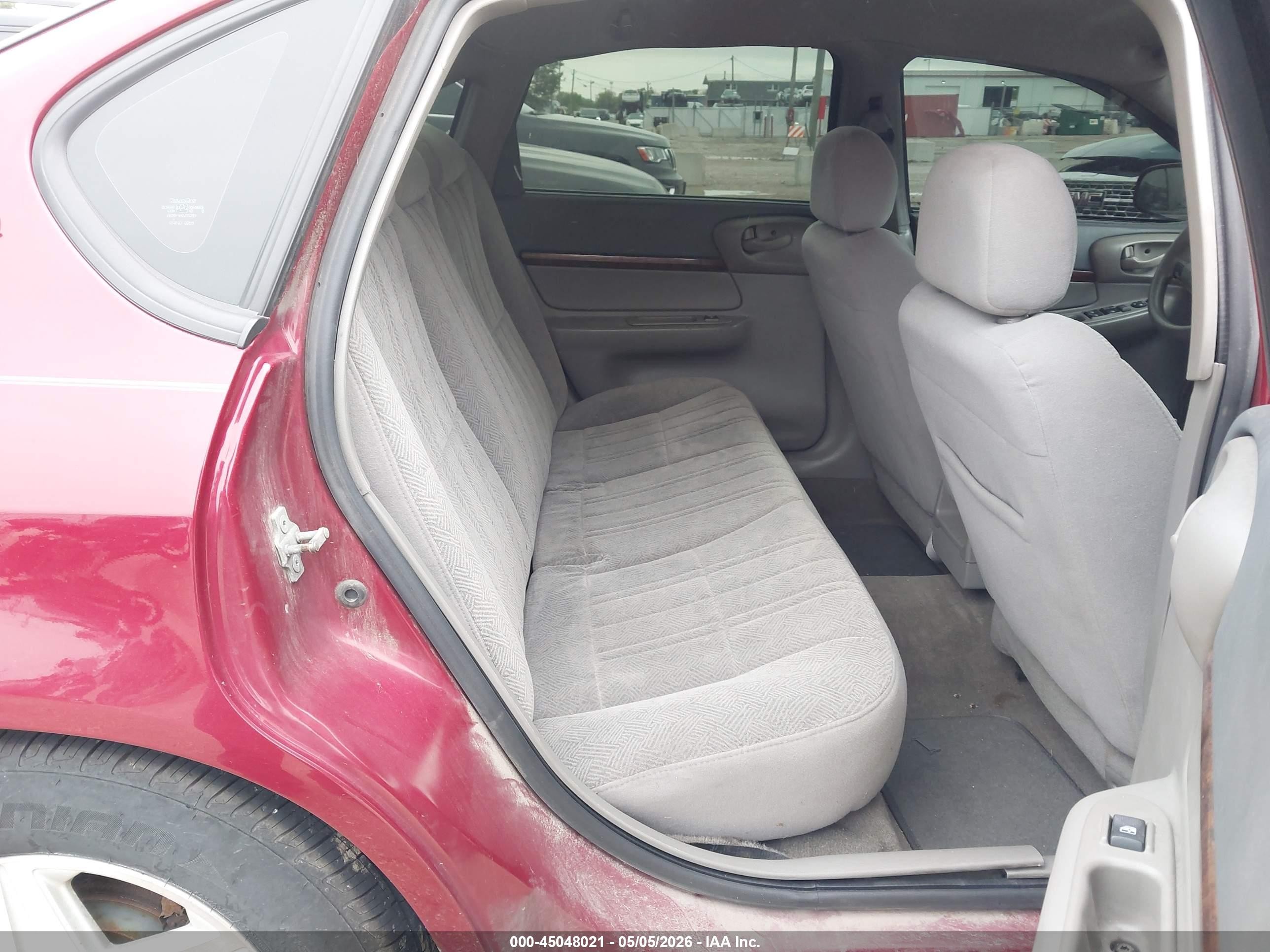 2005 Chevrolet Impala   Burgundy vin: 2G1WF52E959312502