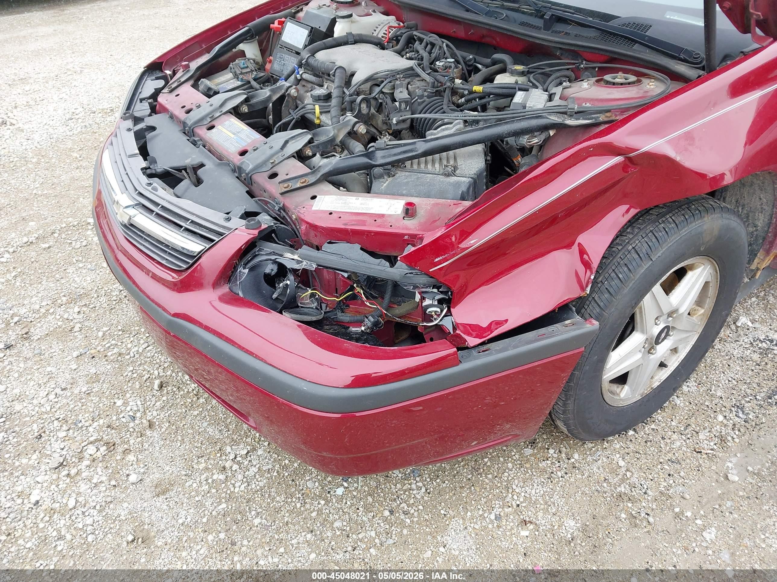 2005 Chevrolet Impala   Burgundy vin: 2G1WF52E959312502
